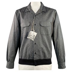 ENGINEERED GARMENTS Size L Grey Black Heather Cotton Blend Two Pockets Jacket