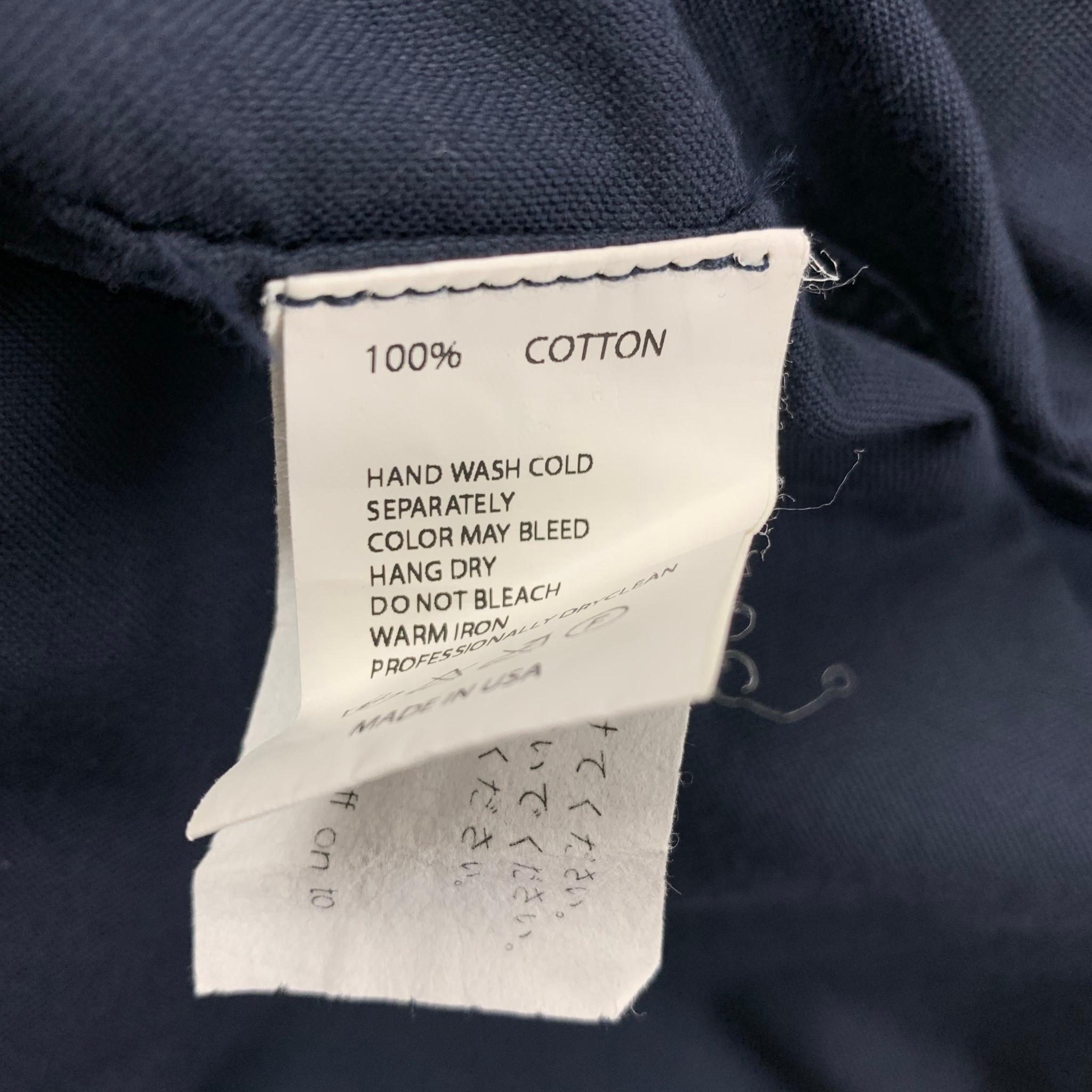 ENGINEERED GARMENTS Size M Navy Cotton Button Down Long Sleeve Shirt In Good Condition In San Francisco, CA