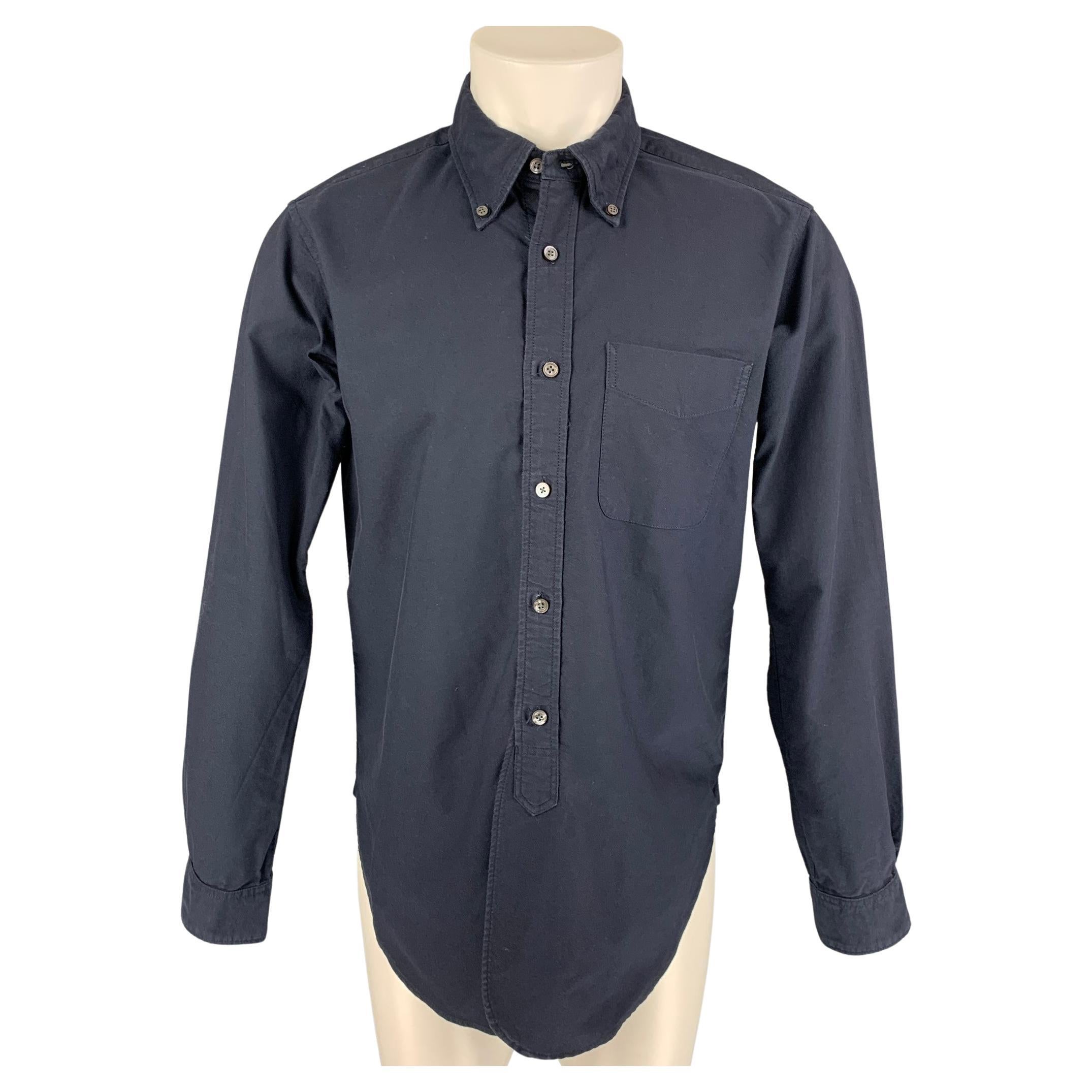 ENGINEERED GARMENTS Size M Navy Cotton Button Down Long Sleeve Shirt
