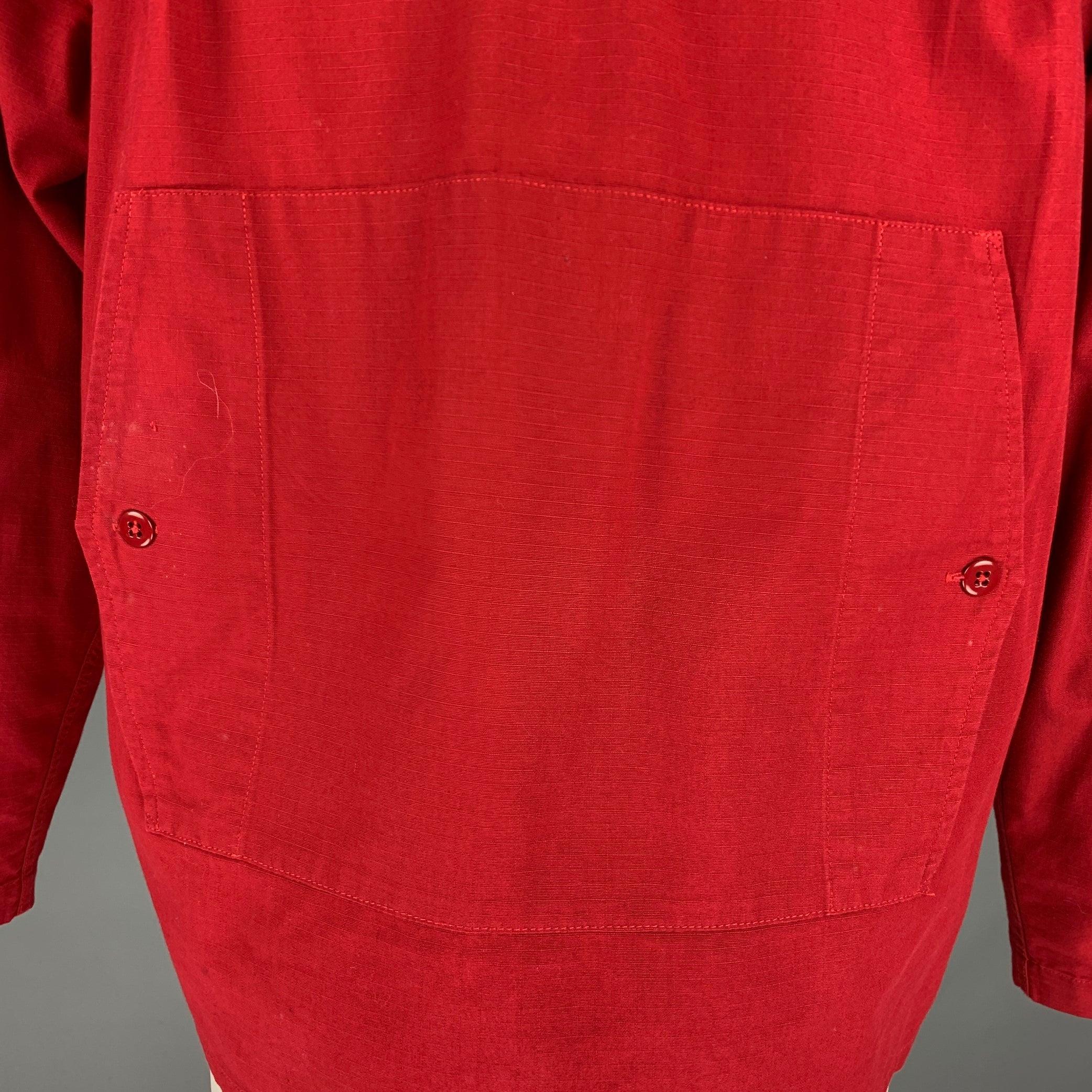 Men's ENGINEERED GARMENTS Size M Red Cotton Shirt Jacket