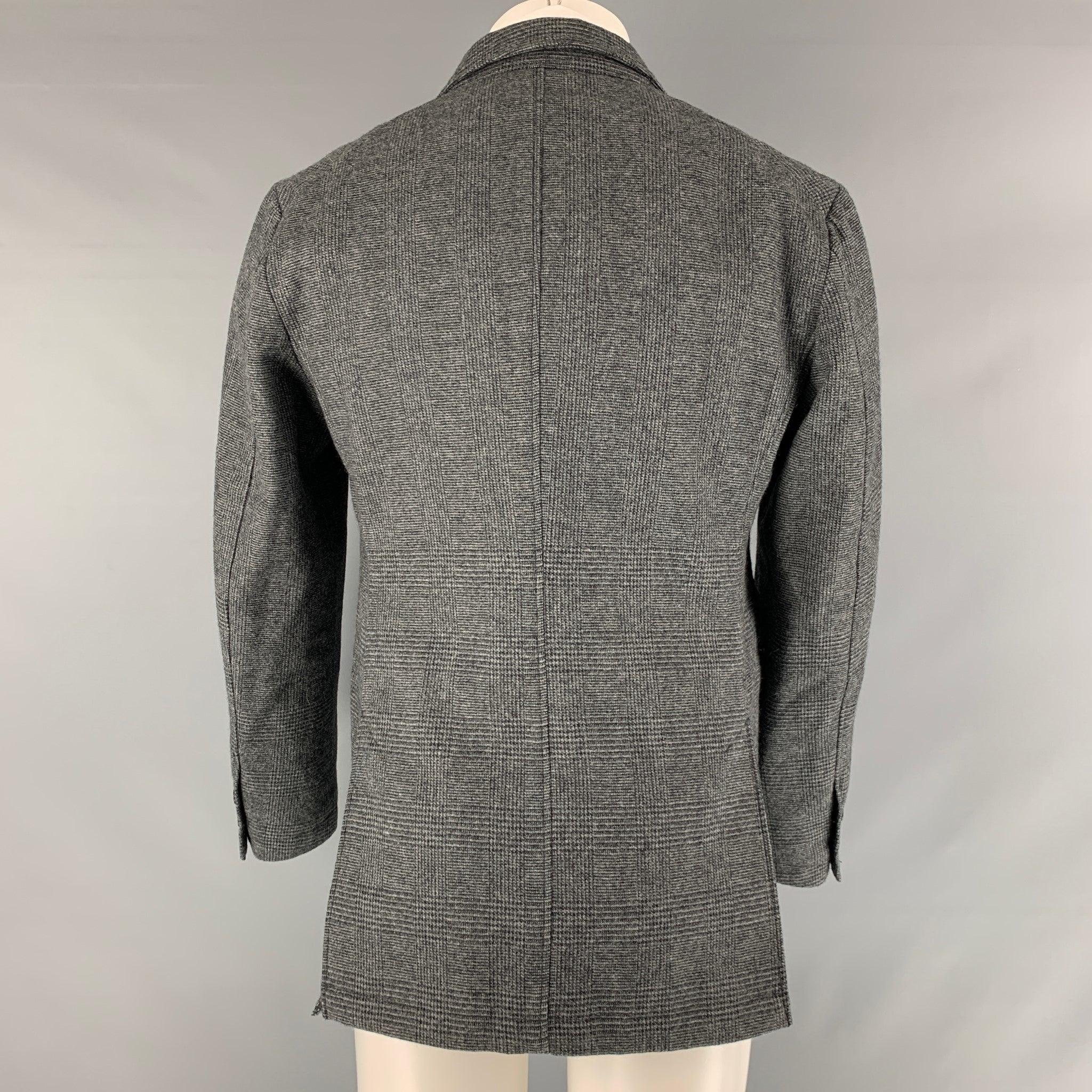 ENGINEERED GARMENTS Size S Grey Black Glenplaid Wool Sport Coat In Good Condition For Sale In San Francisco, CA
