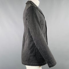 ENGINEERED GARMENTS Taglia S Grigio Antracite in Twill misto cotone con collo a lancia