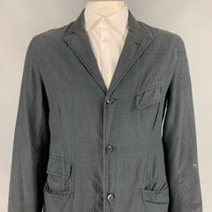 ENGINEERED GARMENTS Taglia XL Cappotto sportivo in cotone a rombi color antracite