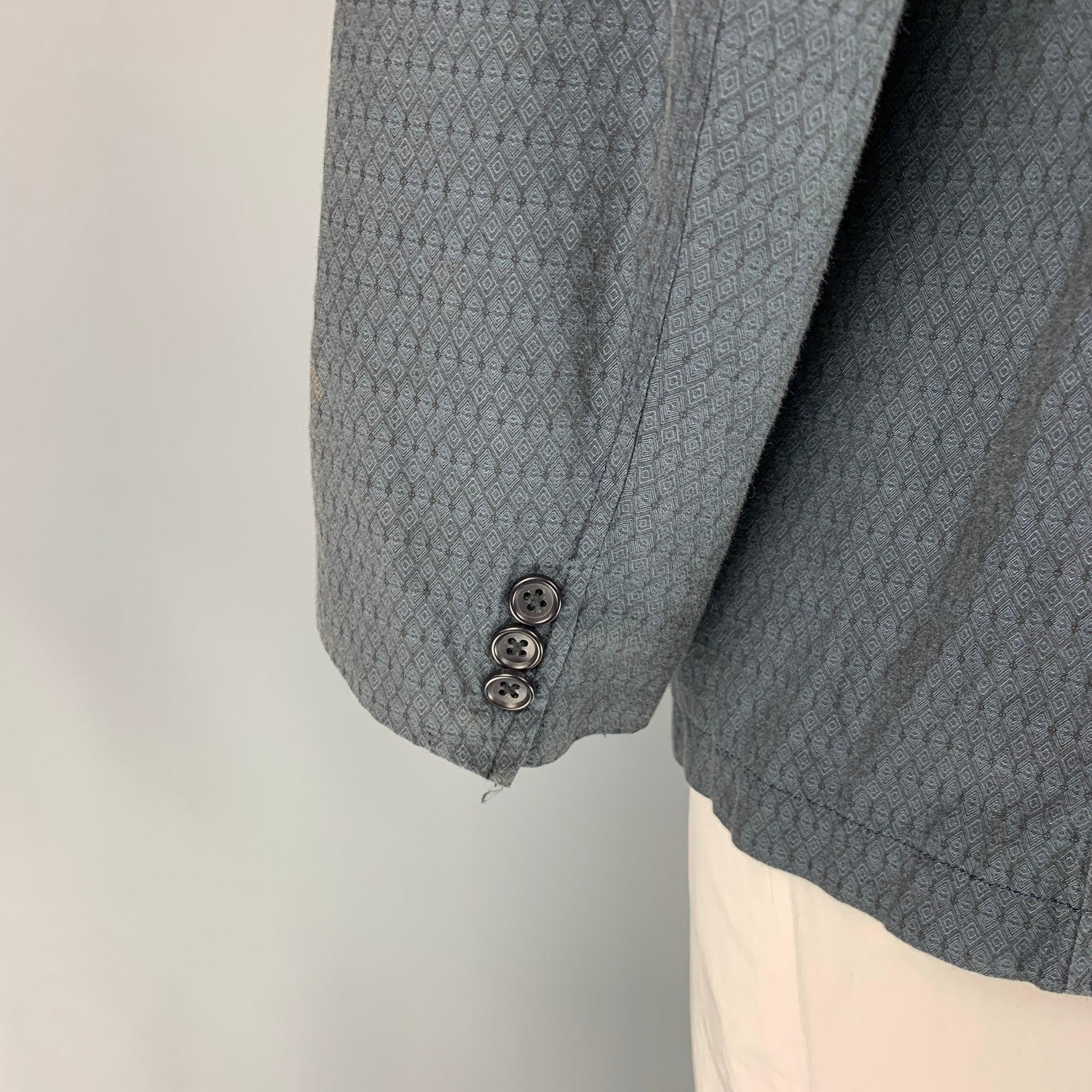 ENGINEERED GARMENTS Size XL Charcoal Rhombus Cotton Sport Coat For Sale 1