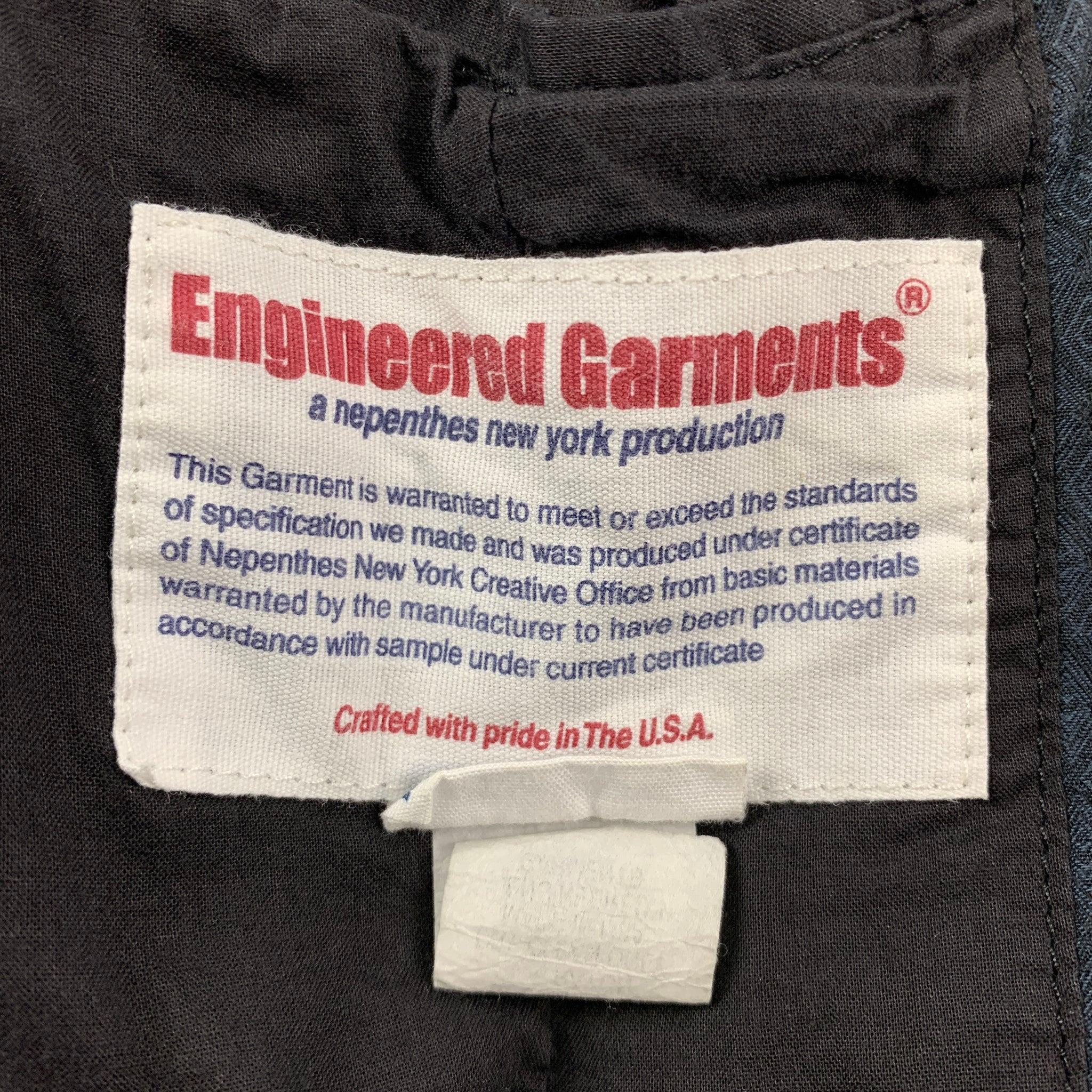 ENGINEERED GARMENTS Size XL Charcoal Rhombus Cotton Sport Coat For Sale 2