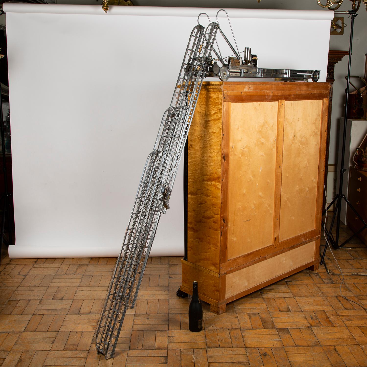Engineer's Scale Model of Extending Fire Escape Ladder For Sale 9