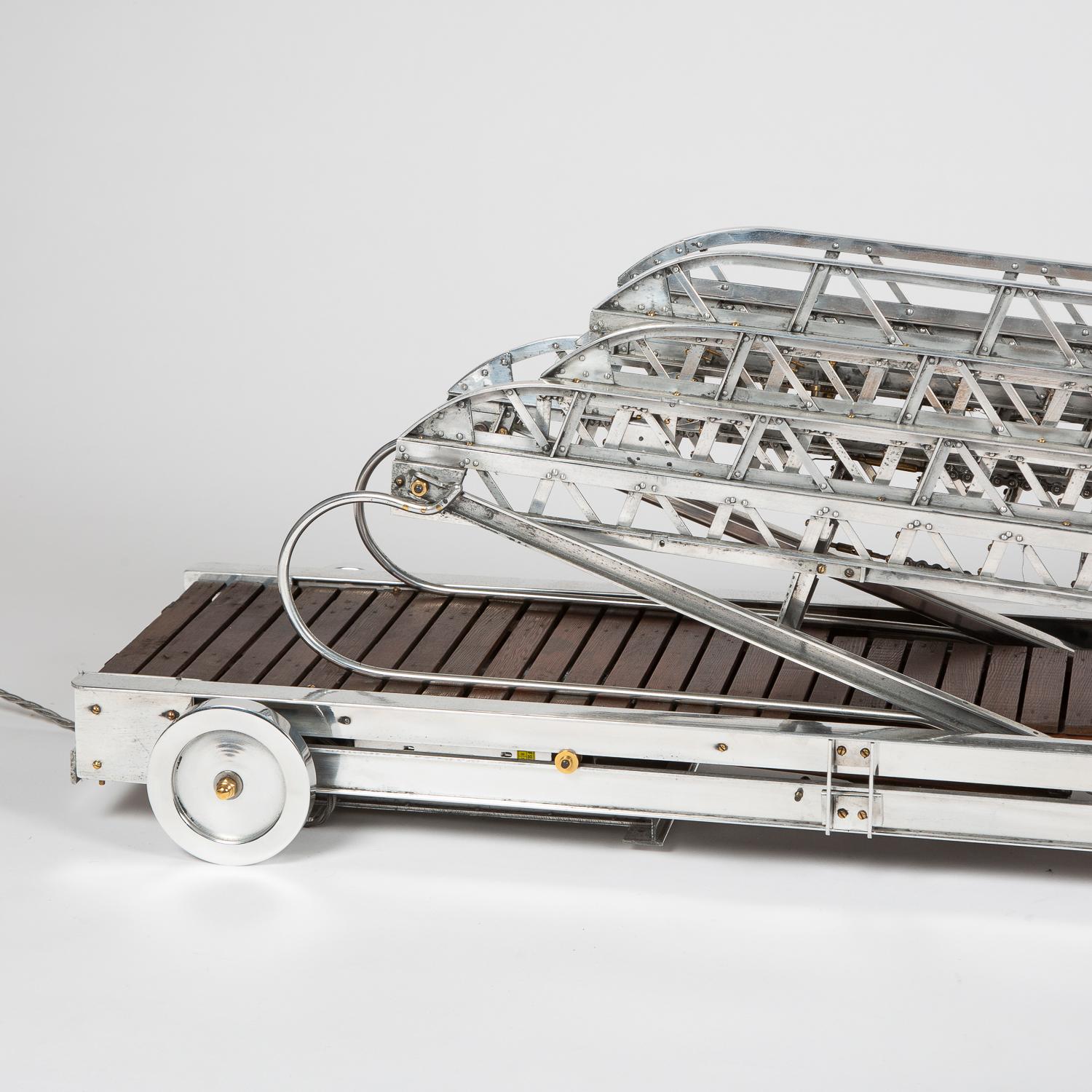 20th Century Engineer's Scale Model of Extending Fire Escape Ladder For Sale
