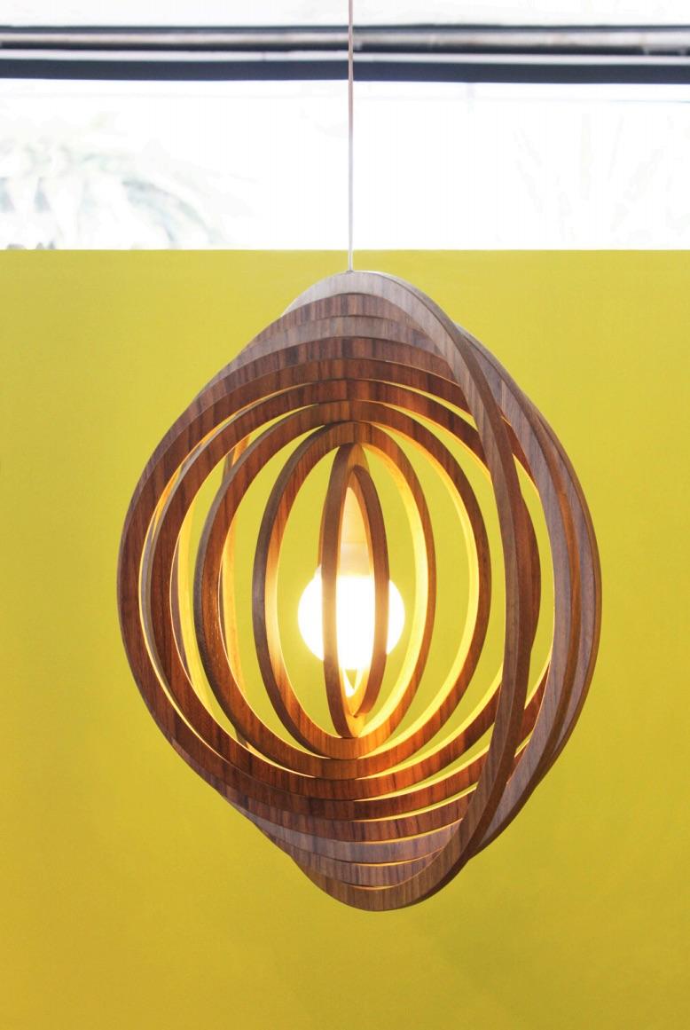 Engiro ceiling light is made of MDF and Parota with resistant varnish matte finish for wood and semi-matte finish for the lacquer. Engiro Ceiling Light is available in multiple dimensions and materials:

Materials: 
Types of wood: Ash / walnut /