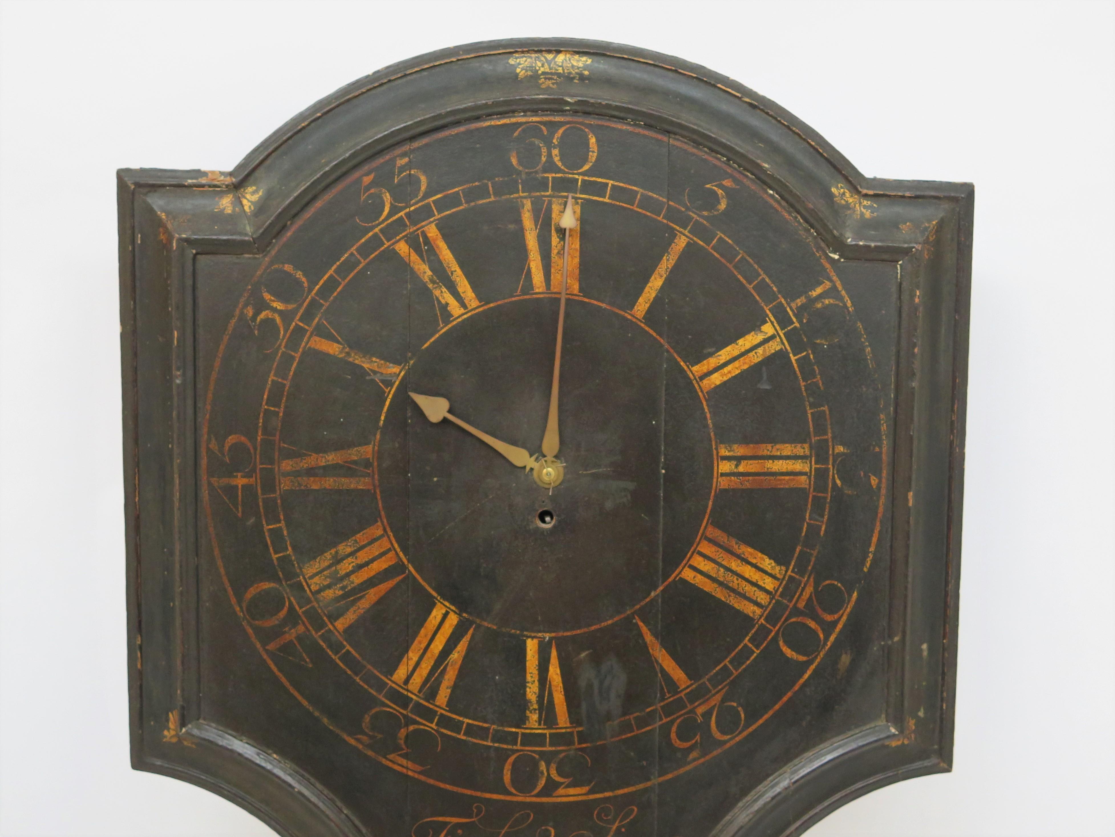18th Century English Act of Parliament Wall Clock / Tavern Clock