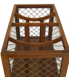 Engish Sheraton Mahogany Magazine Rack