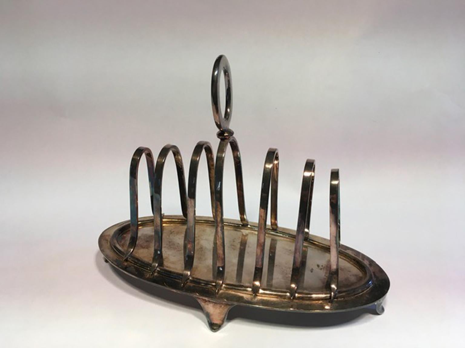 English England Late 18th Century Regency Sterling Silver Toast Rack For Sale
