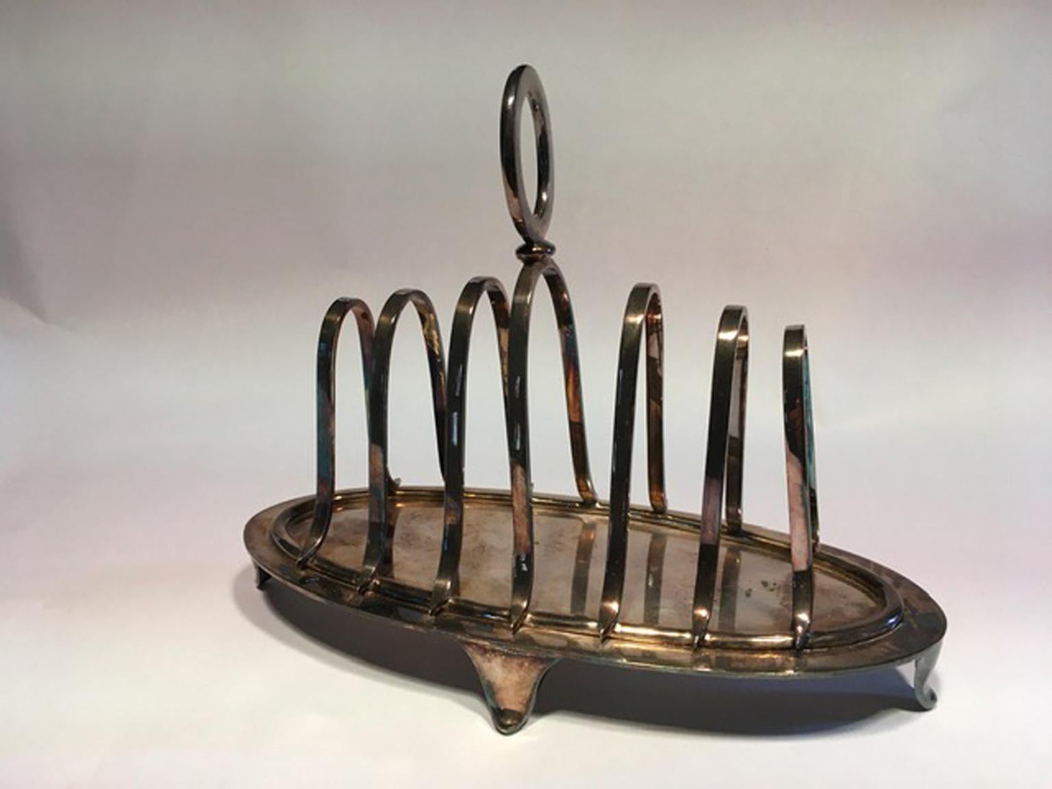 England Late 18th Century Regency Sterling Silver Toast Rack For Sale 1