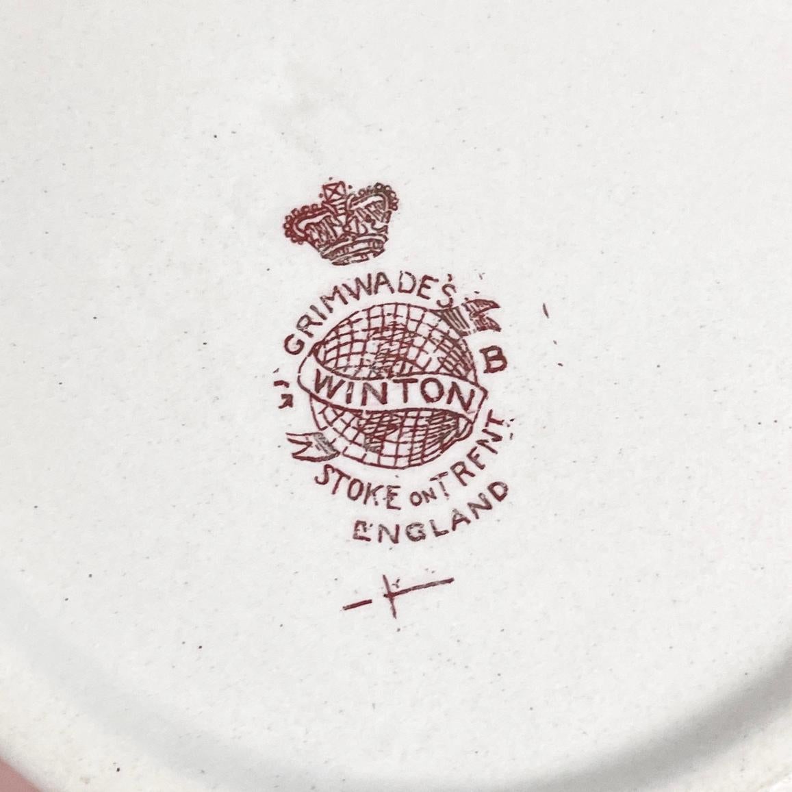 Tazza Barber della metà del secolo scorso in ceramica bianca di Grimwade's Winston, Inghilterra, 1900 in vendita 3