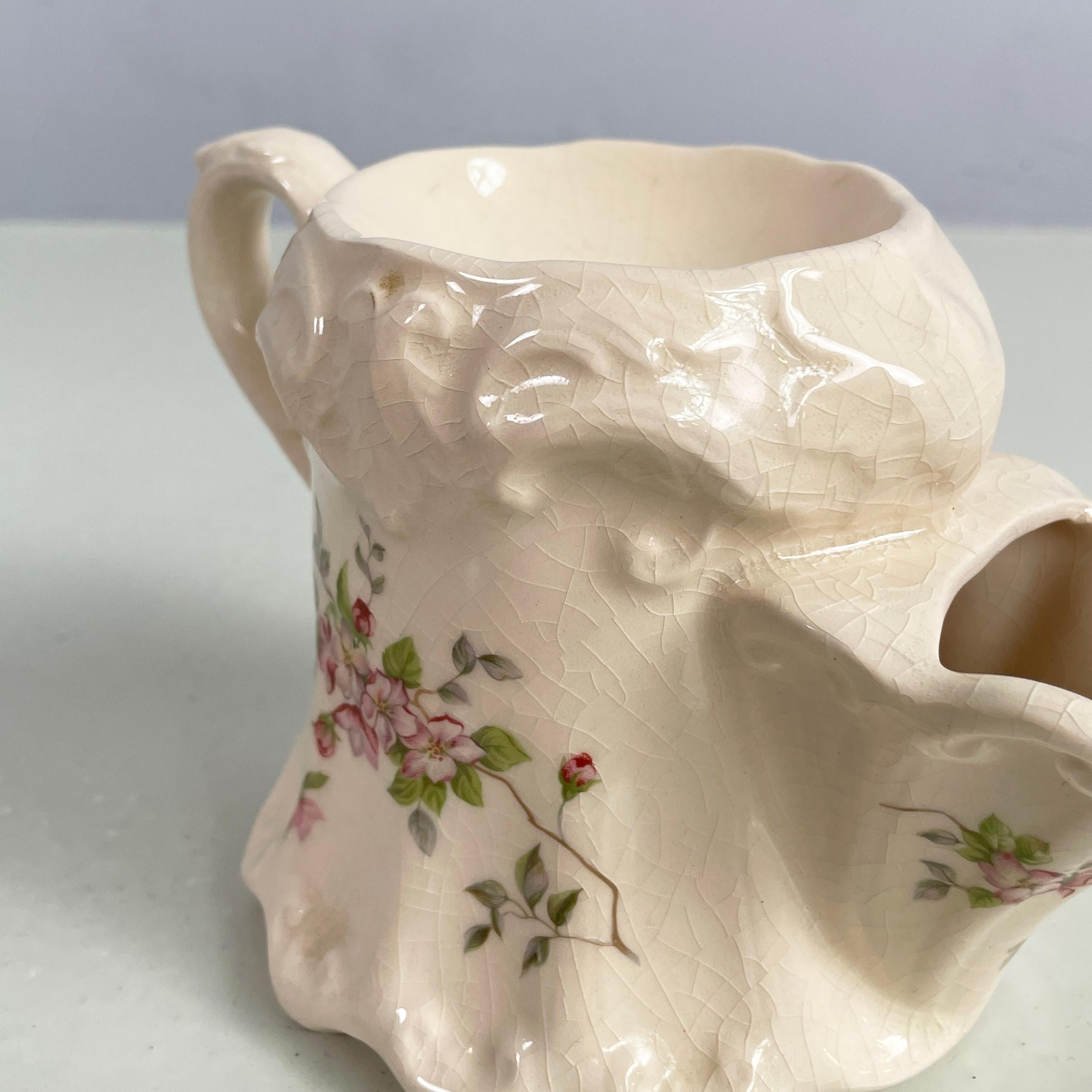 England Barber-Truhe aus weißer Keramik aus der Mitte des Jahrhunderts von Staffordshire, 1900er Jahre im Angebot 1