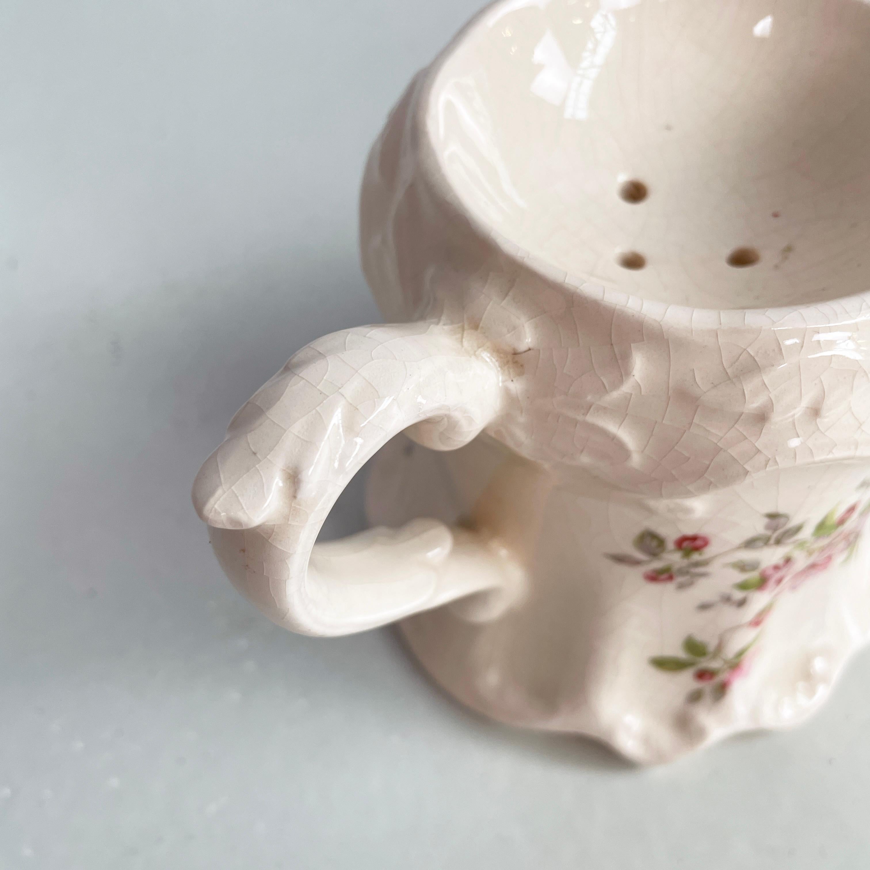 England Barber-Truhe aus weißer Keramik aus der Mitte des Jahrhunderts von Staffordshire, 1900er Jahre im Angebot 3