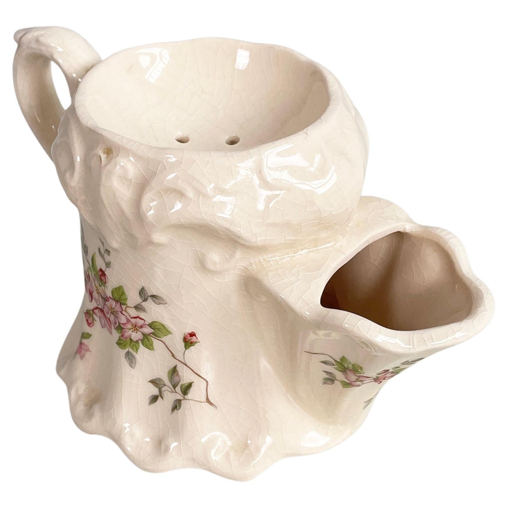 Tazza Barber di metà secolo in ceramica bianca di Staffordshire, Inghilterra, 1900