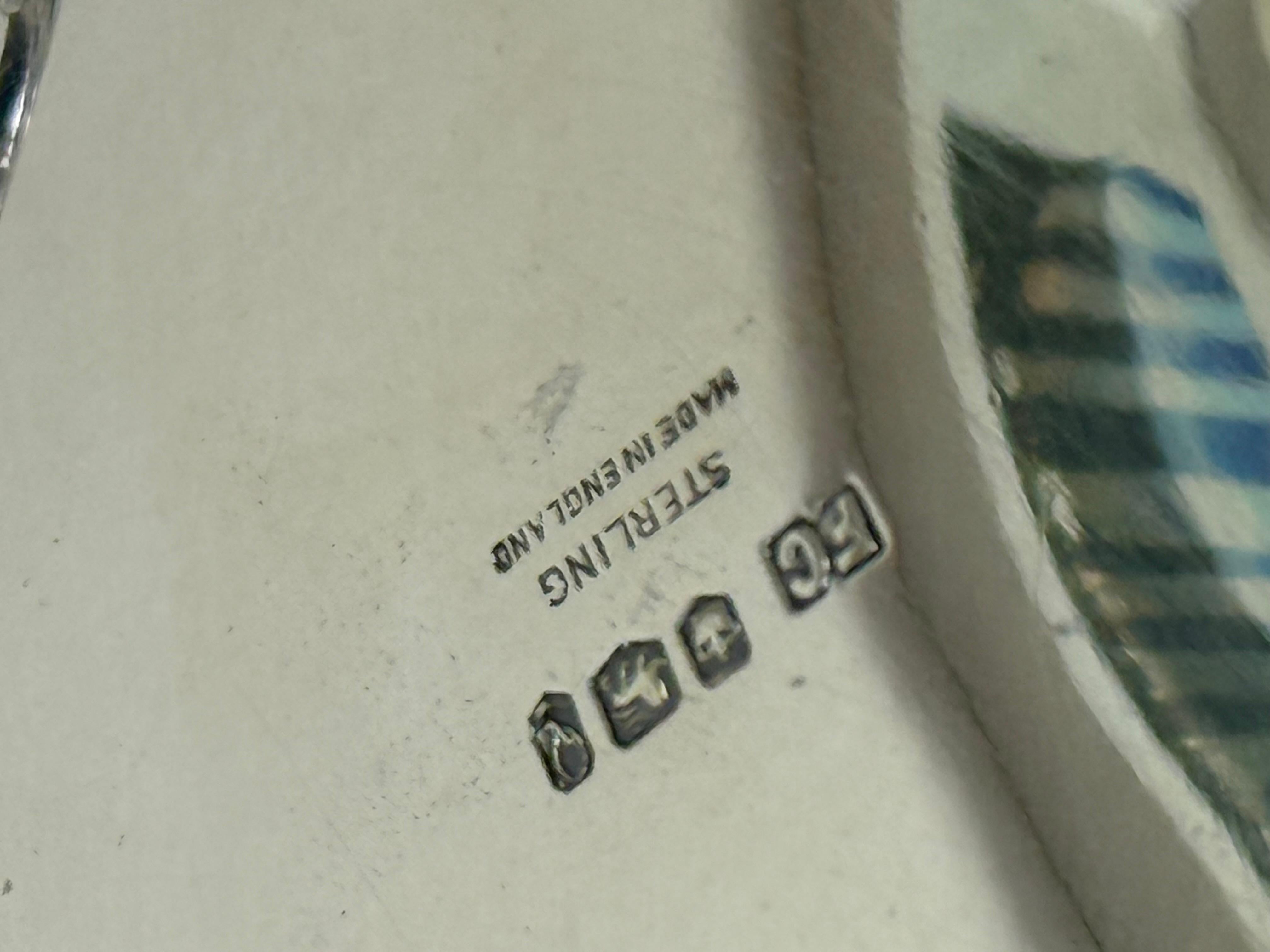 da uomo o donna Ciotola floreale in argento Sterling England in vendita