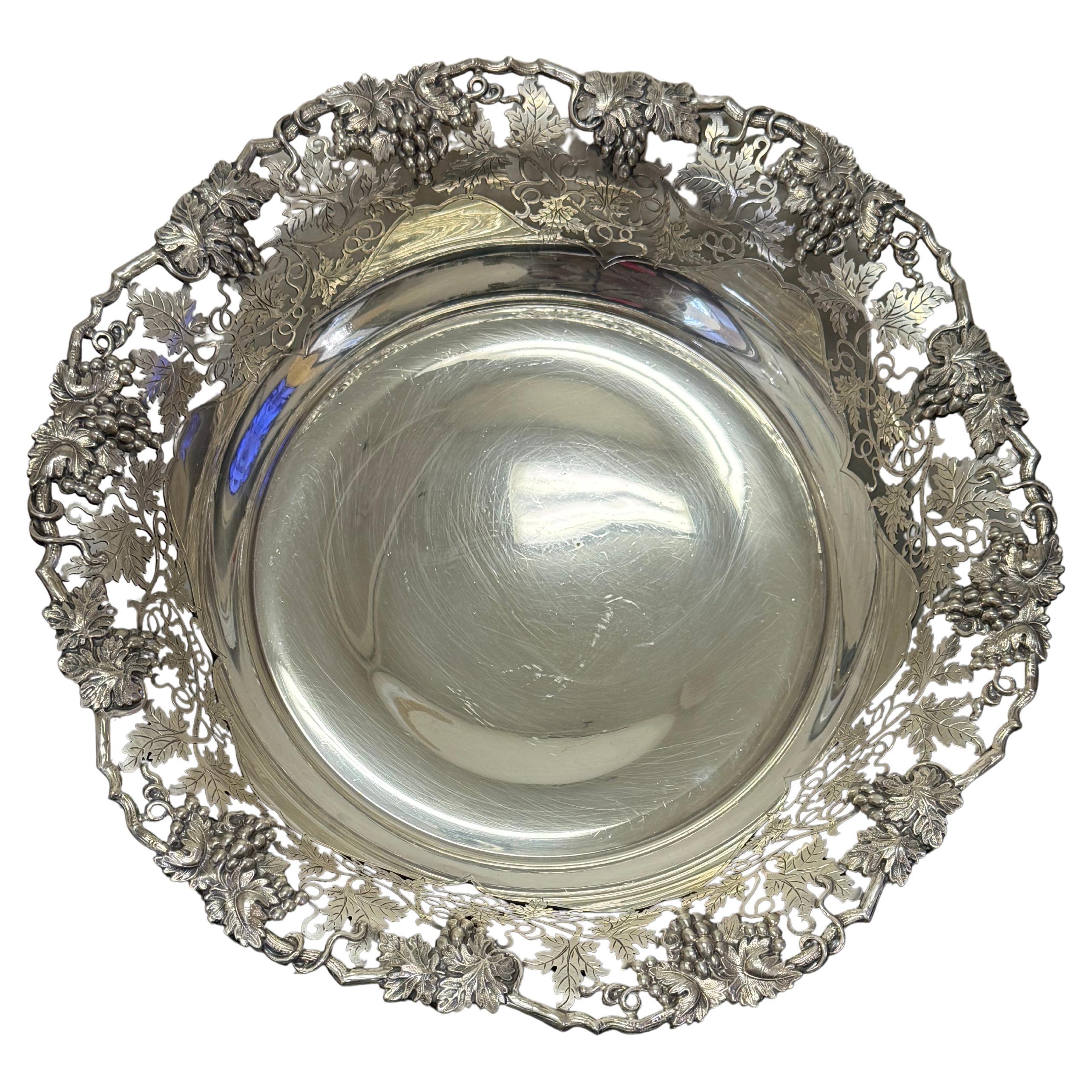 Ciotola floreale in argento Sterling England