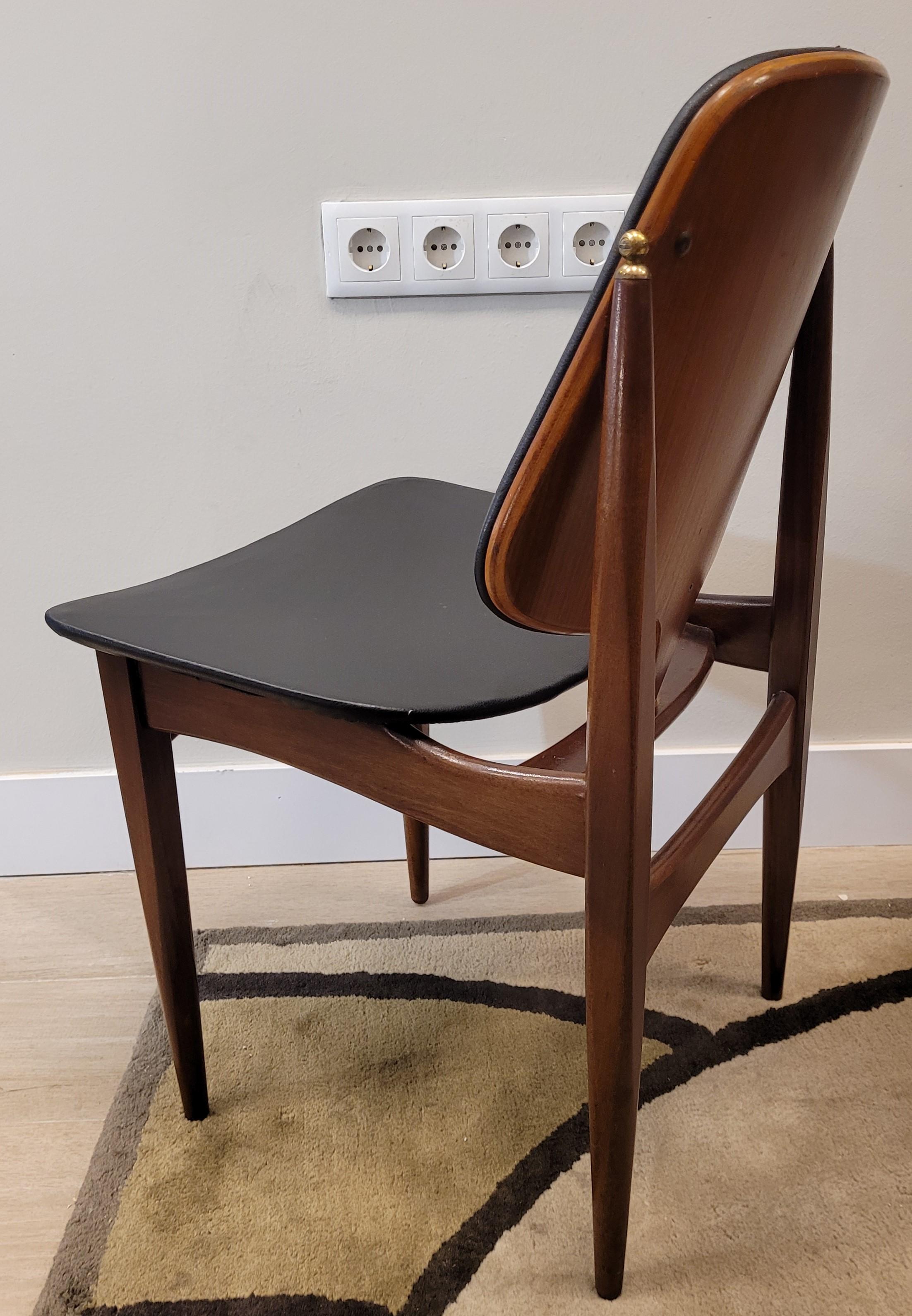 Leather England wood black leather pair  Elliotts of Newbury Chairs