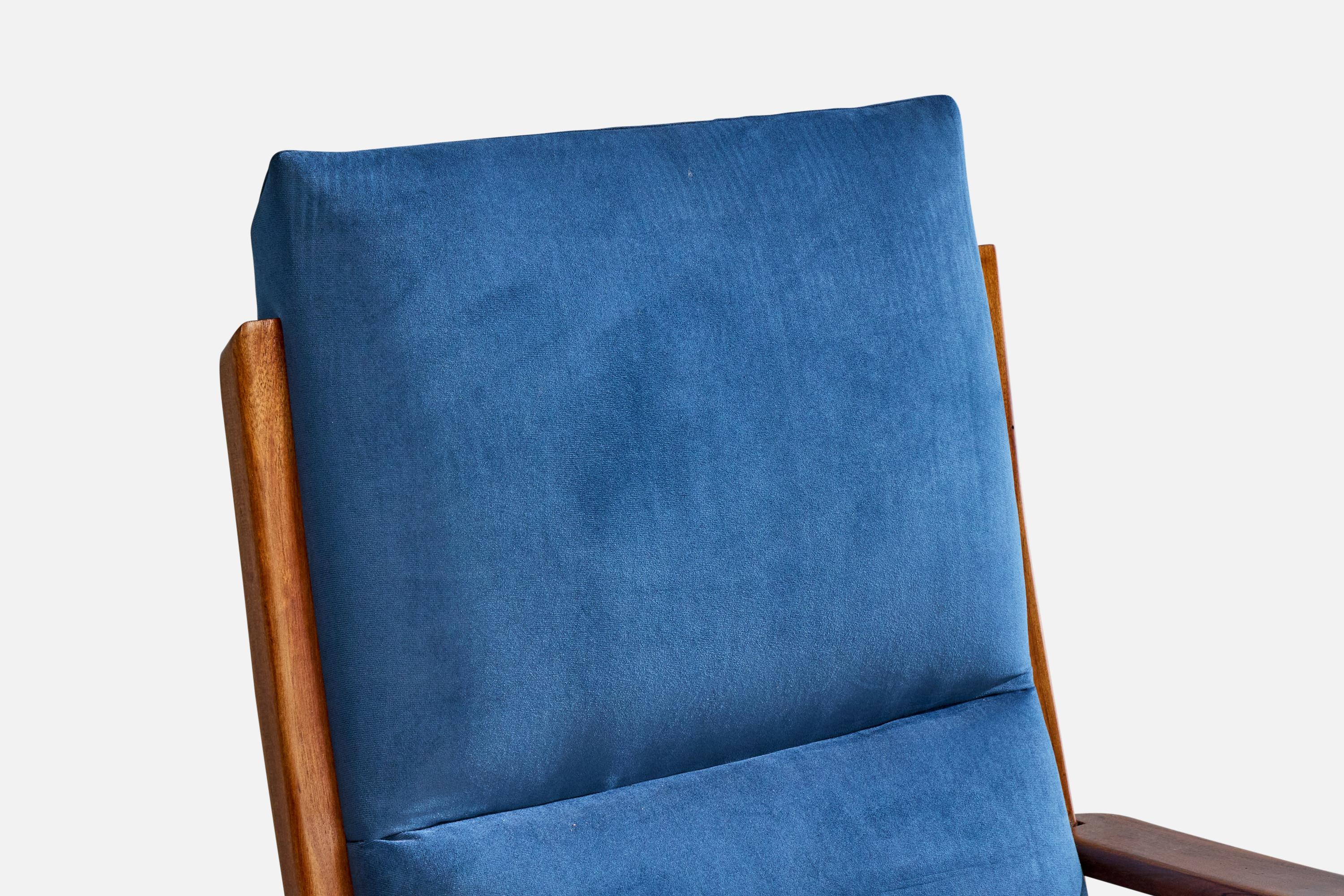 Englander & Bonta, chaise longue, tissu, noyer, Argentine, années 1950 en vente 4