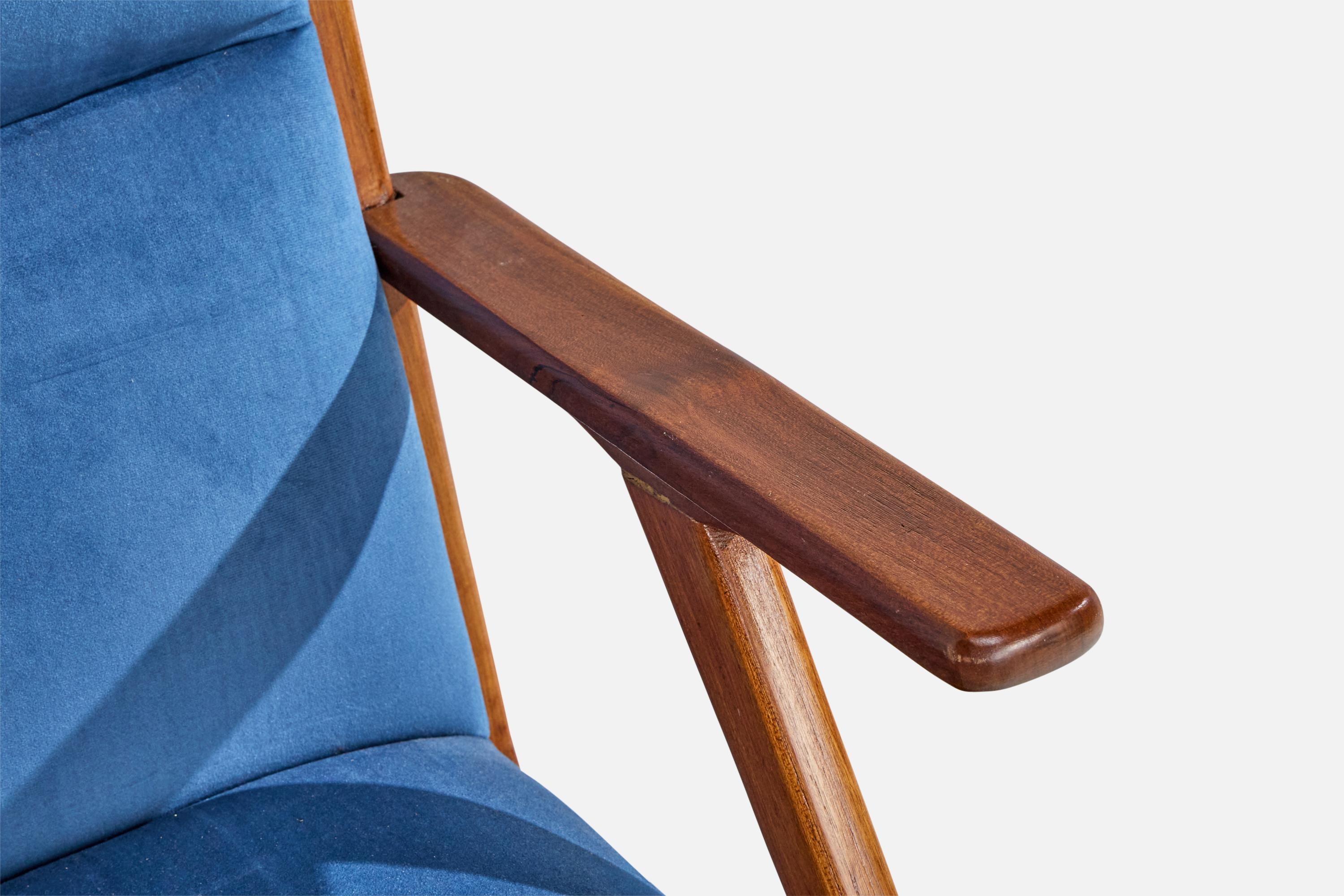 Englander & Bonta, chaise longue, tissu, noyer, Argentine, années 1950 en vente 5
