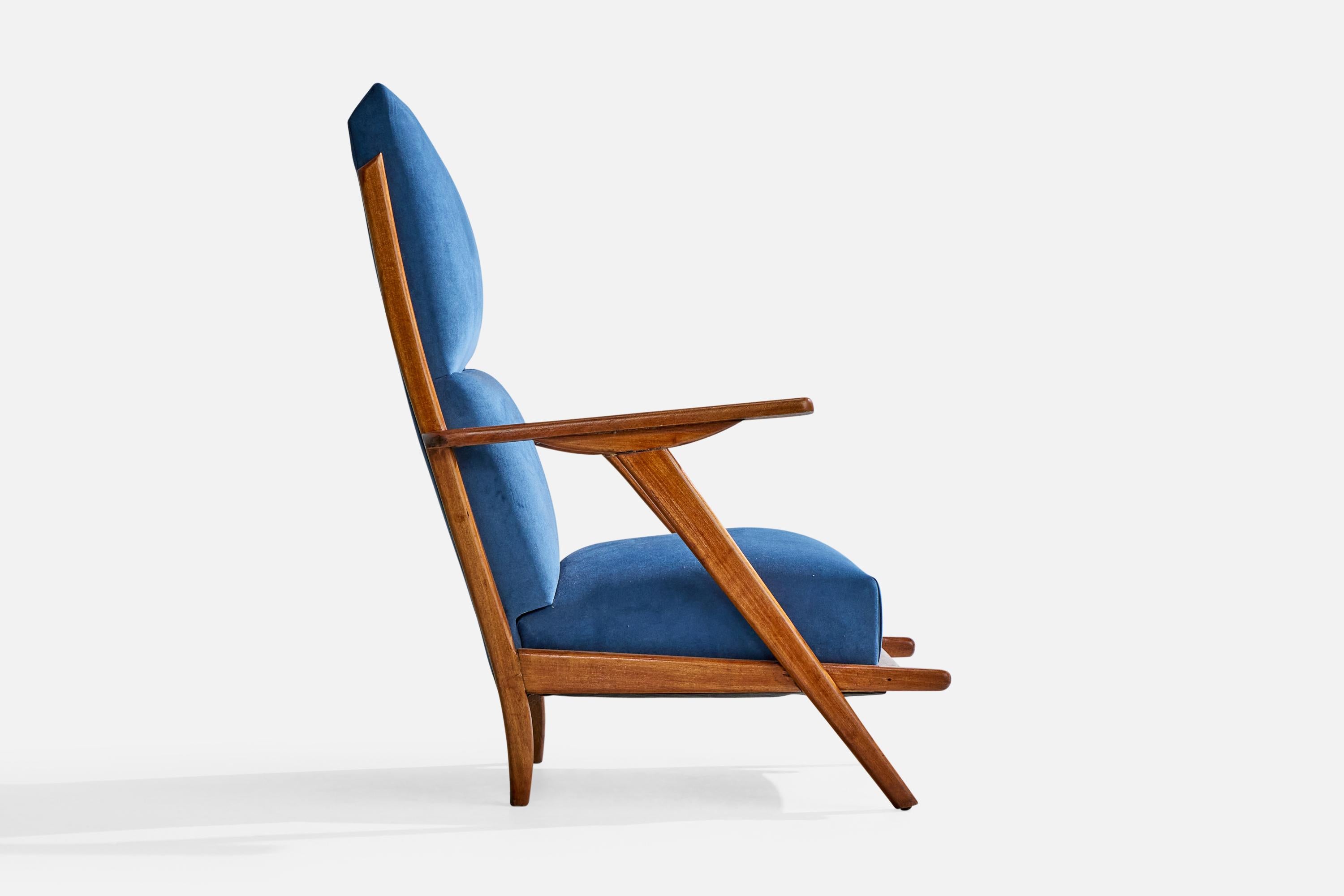 Englander & Bonta, chaise longue, tissu, noyer, Argentine, années 1950 en vente 2