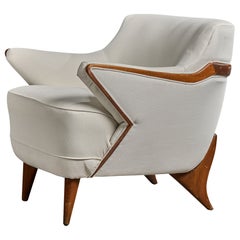 Englander & Bonta, poltrona, legno, tessuto, Argentina, anni ’50