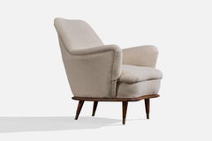 Englander & Bonta, poltrona, legno, tessuto, ottone, Argentina, anni '50