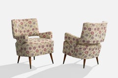 Englander & Bonta, Sedie da salotto, tessuto, legno, ottone, Argentina, anni '50