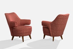Englander & Bonta, Lounge Chairs, Wood, Fabric, Argentina, 1950s
