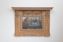 Miroir anglais d'époque géorgienne des années 1780 avec verre d'origine et guirlandes sculptées