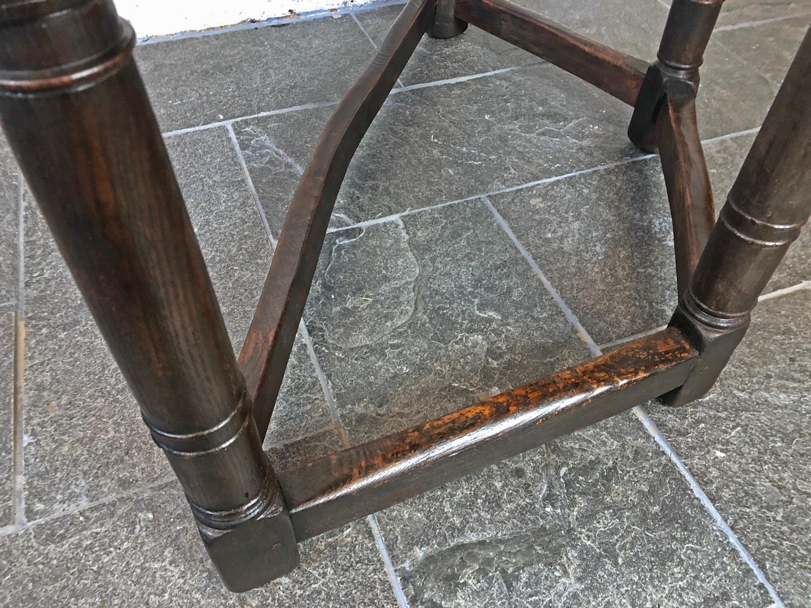 Inglés Siglo XVII Carlos I  Consola Demi-lune Roble en venta 8