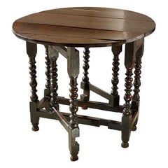 Antique English 17th Century Oak Gateleg Table
