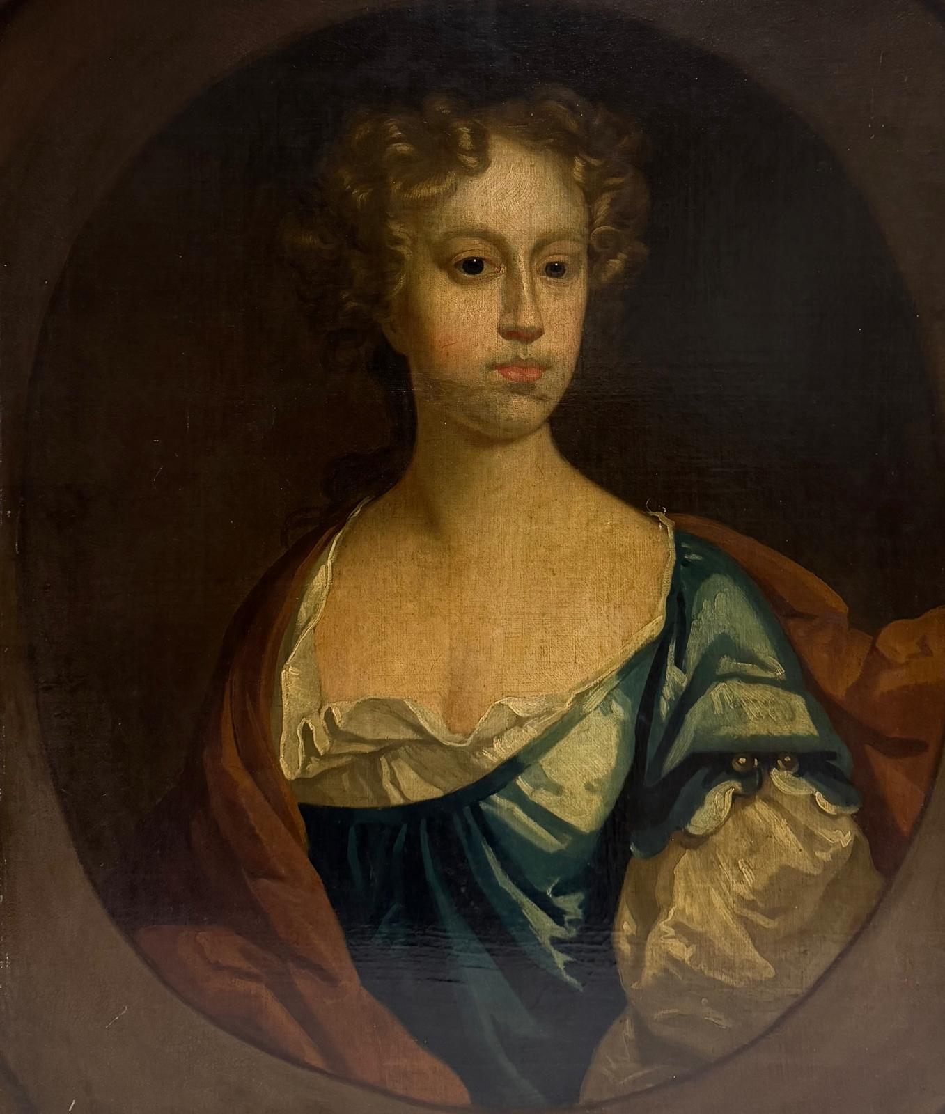 English 17th century Portrait Painting - Fine 17th Century English Old Master Oil Painting Portrait Aristocratic Lady