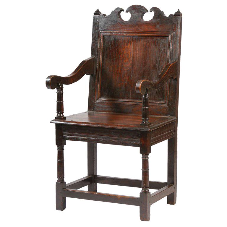 English 17th Century Wainscot Chair For Sale