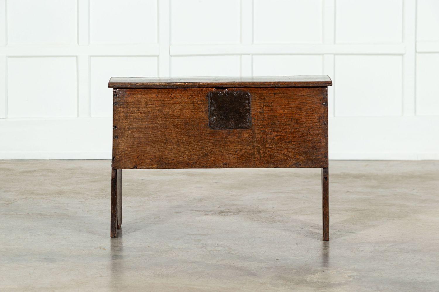 circa 1690
English 17thC Oak Marriage Coffer Chest
sku 1876
W80 x D32 x H57 cm
Weight 17 kg