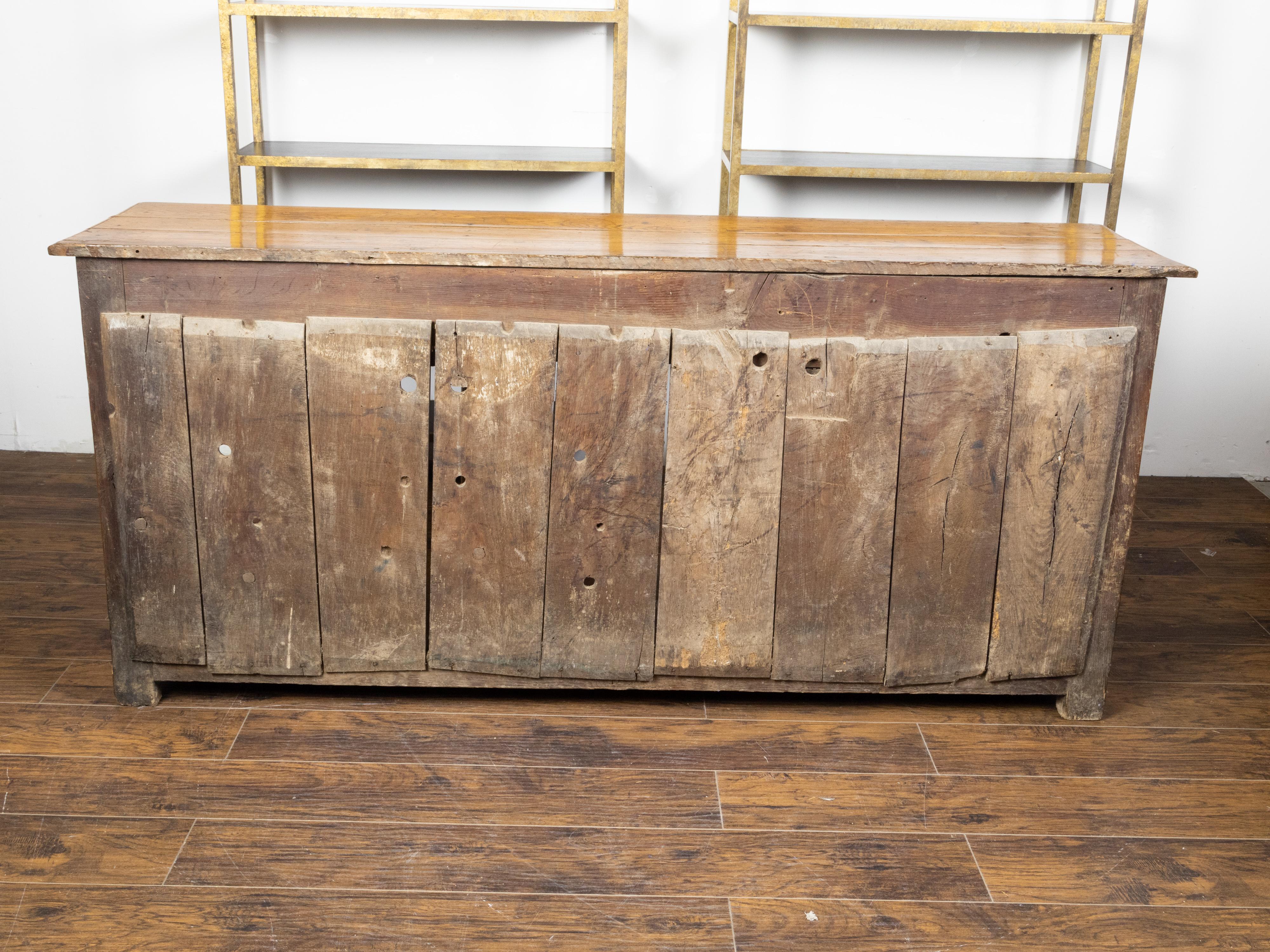 English 1820s Georgian Dresser Base with Three Drawers and Pot Board Shelf 3