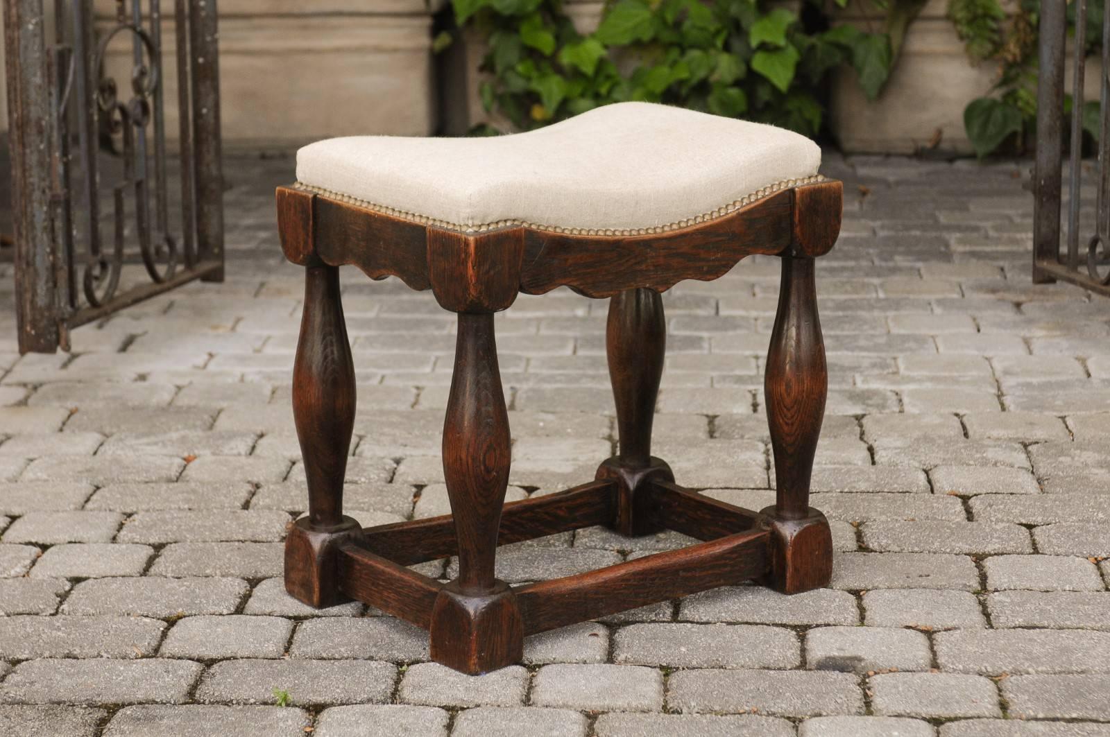 oak saddle stool