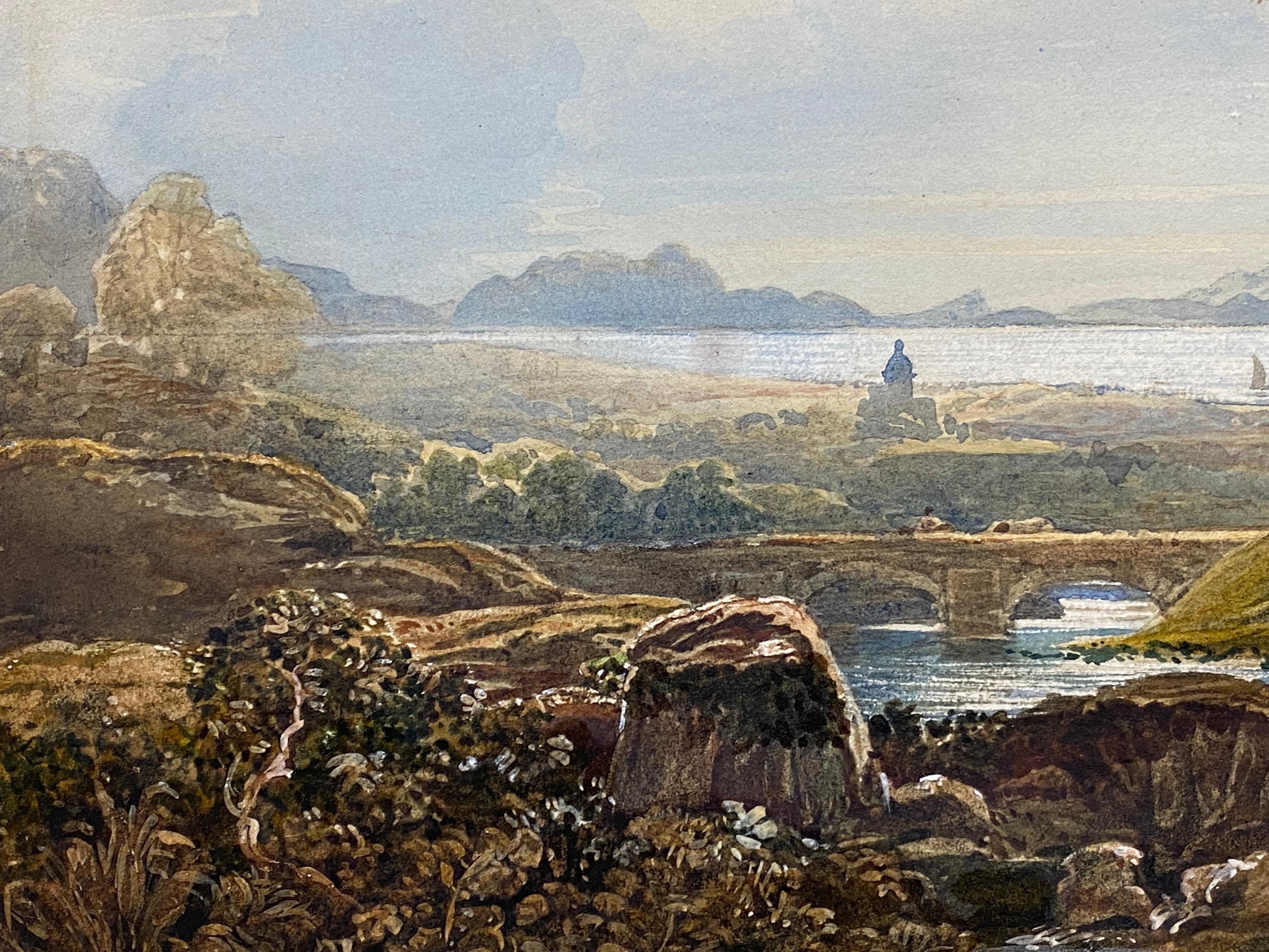 Ein Tagesausflug in die Highlands
Schottische Schule, ca. 1830er Jahre
Original-Aquarell auf Papier
ungerahmt

Gemälde: 12,75 x 16,5 Zoll

Eine schöne, ruhige Szene mit Figuren, die sich in der freien Natur Schottlands vergnügen. In der ersten