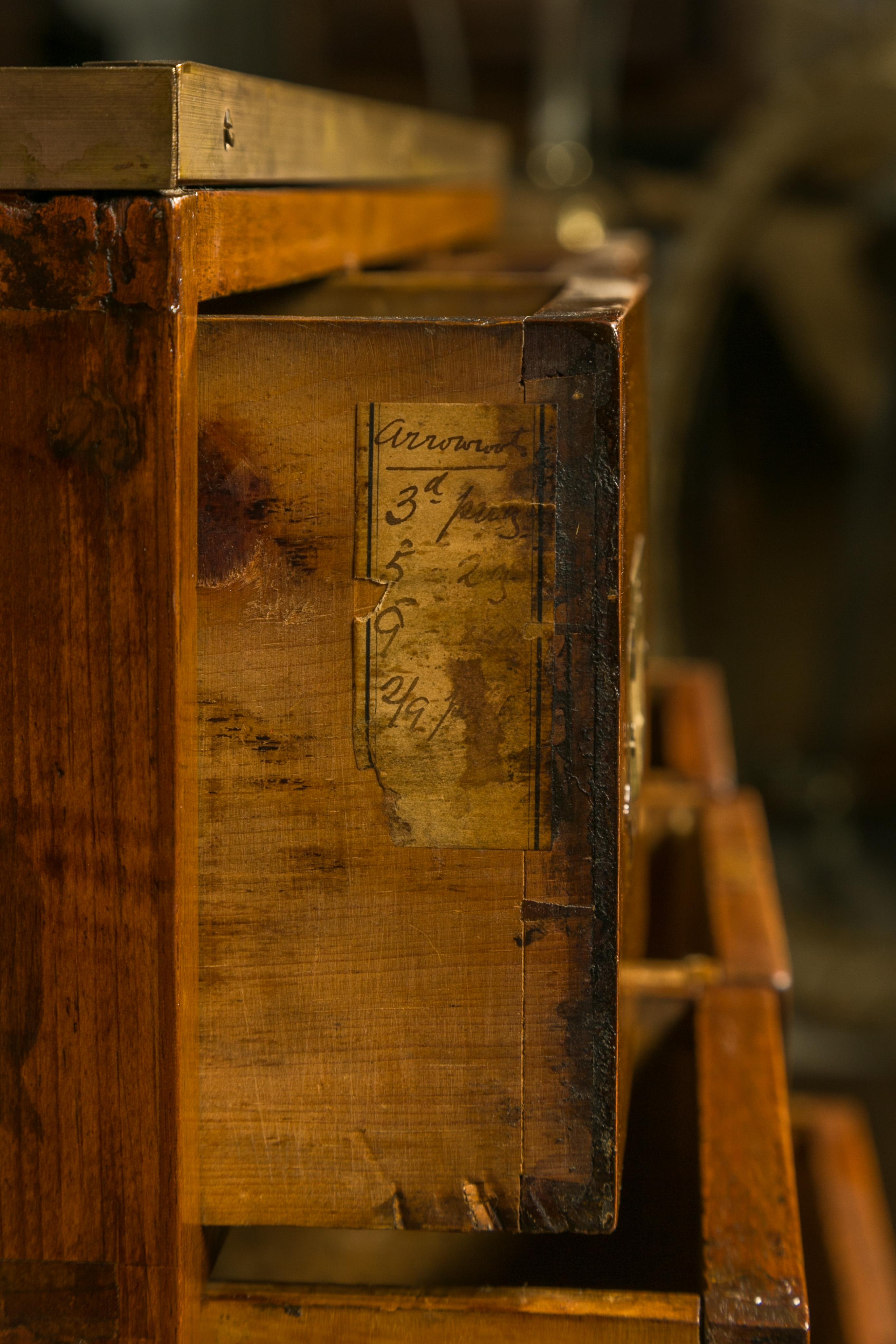 English 1840s Mahogany, Pine and Brass Campaign Chest on Custom Iron Stand 7