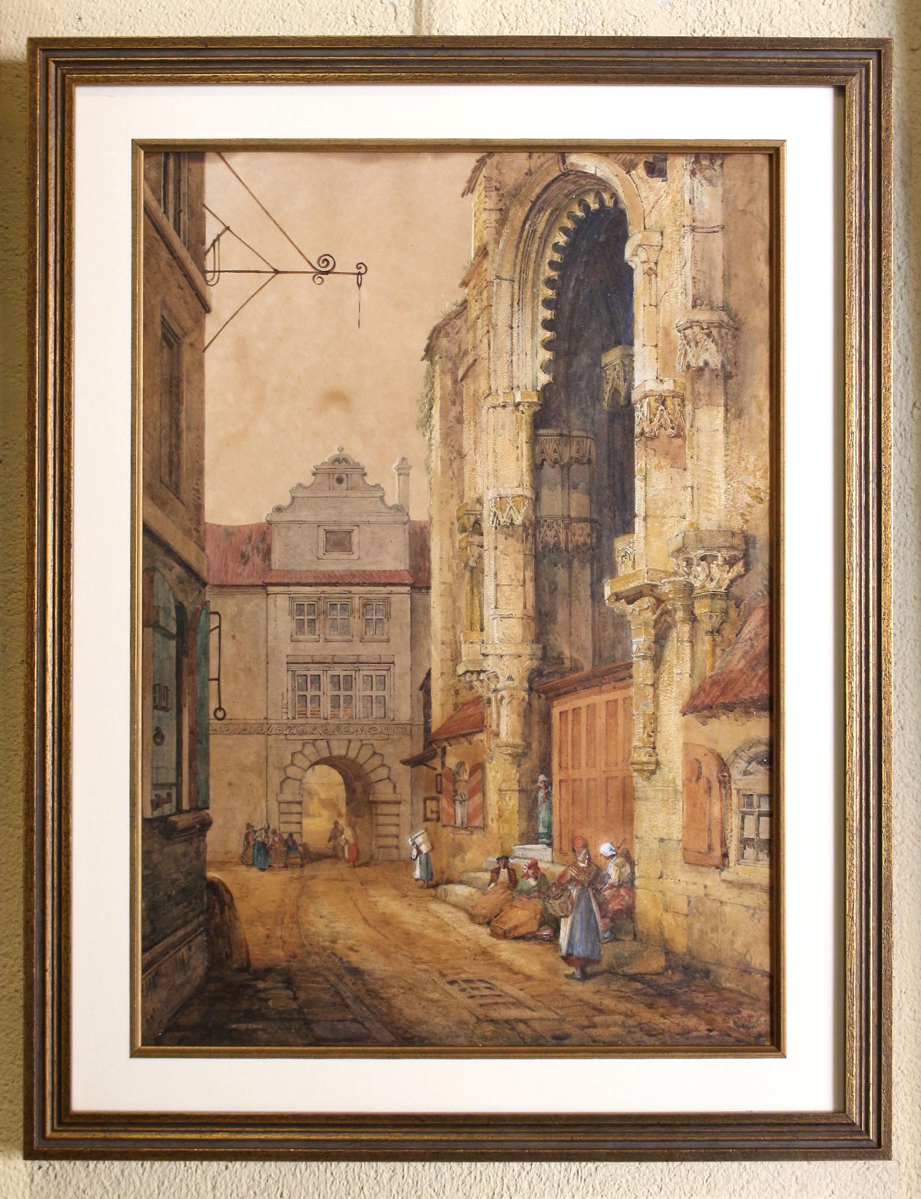 Mid-19th Century English 1859 Pair of Watercolors 