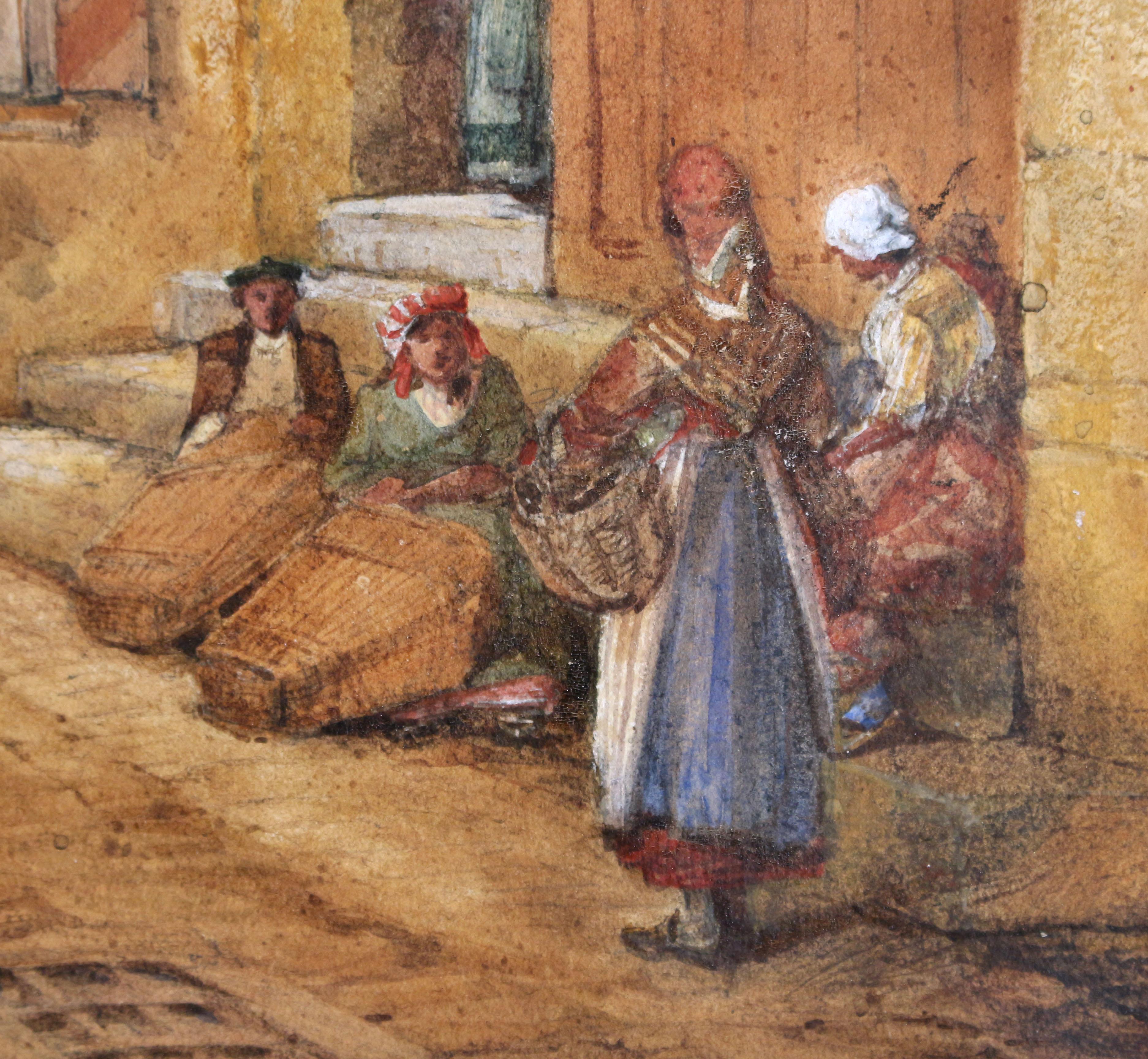 Paper English 1859 Pair of Watercolors 