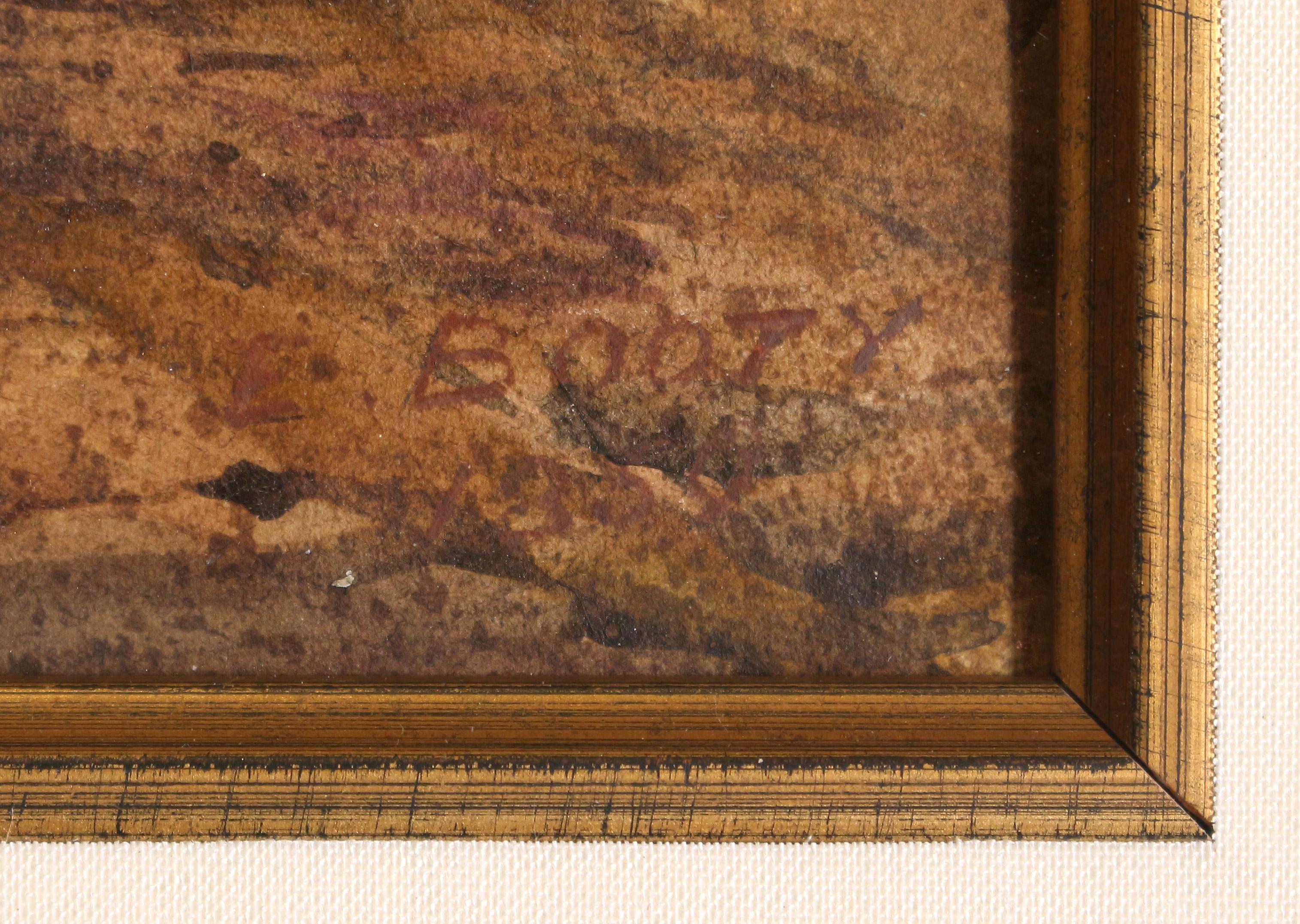 English 1859 Pair of Watercolors 