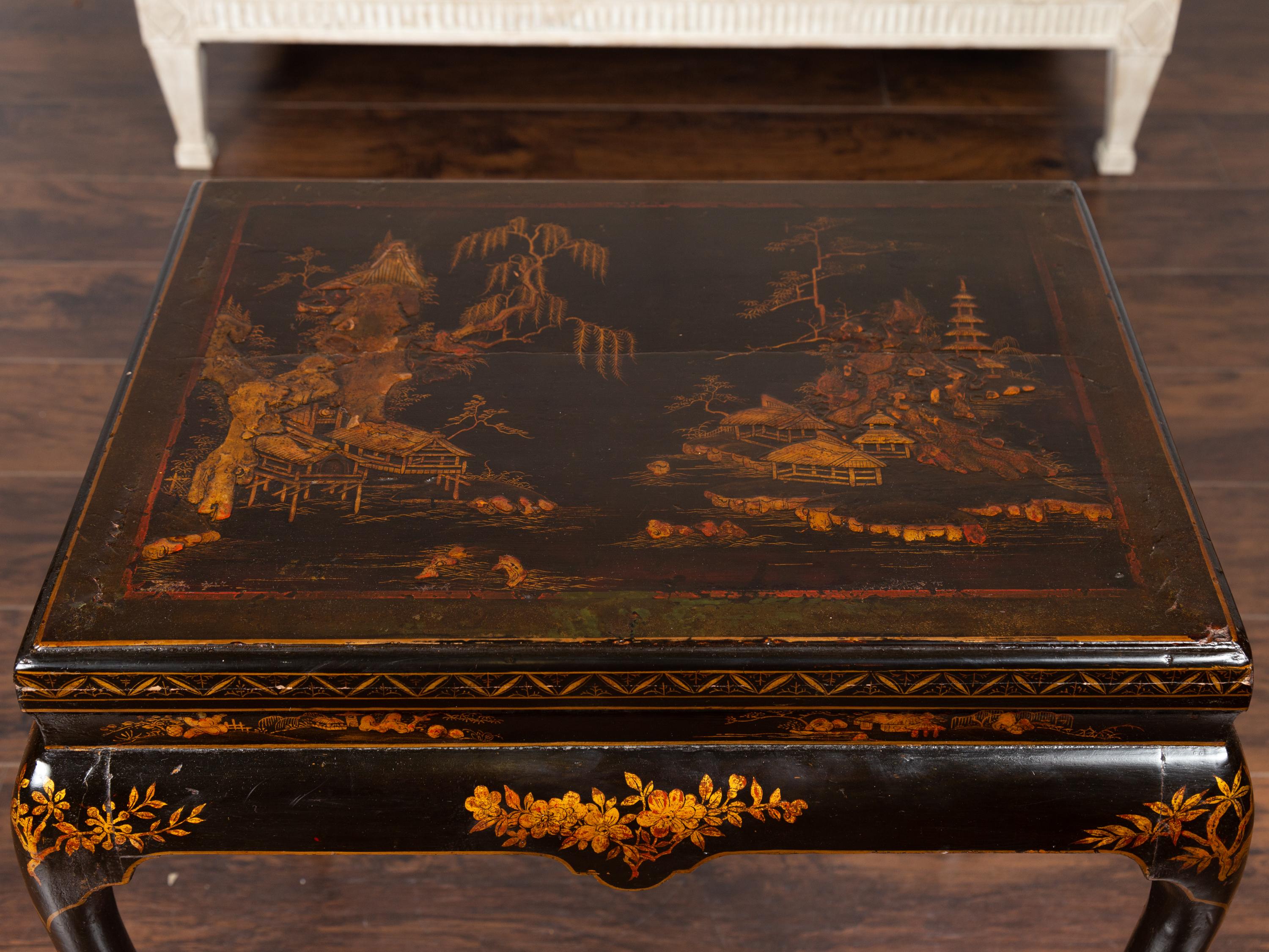 chinoiserie end table