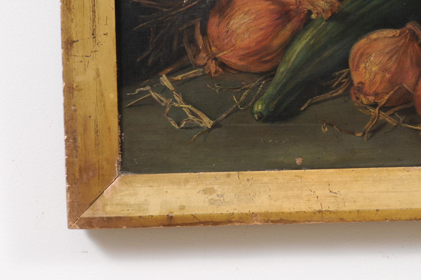 English 1860s Framed Oil on Canvas Still-Life Painting by George Jackson In Good Condition In Atlanta, GA