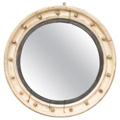 Convex Mirror Distressed - 16 For Sale on 1stDibs
