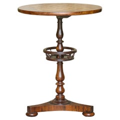 English 1870s Rosewood Game Guéridon Table with Inlaid Checkerboard Marquetry