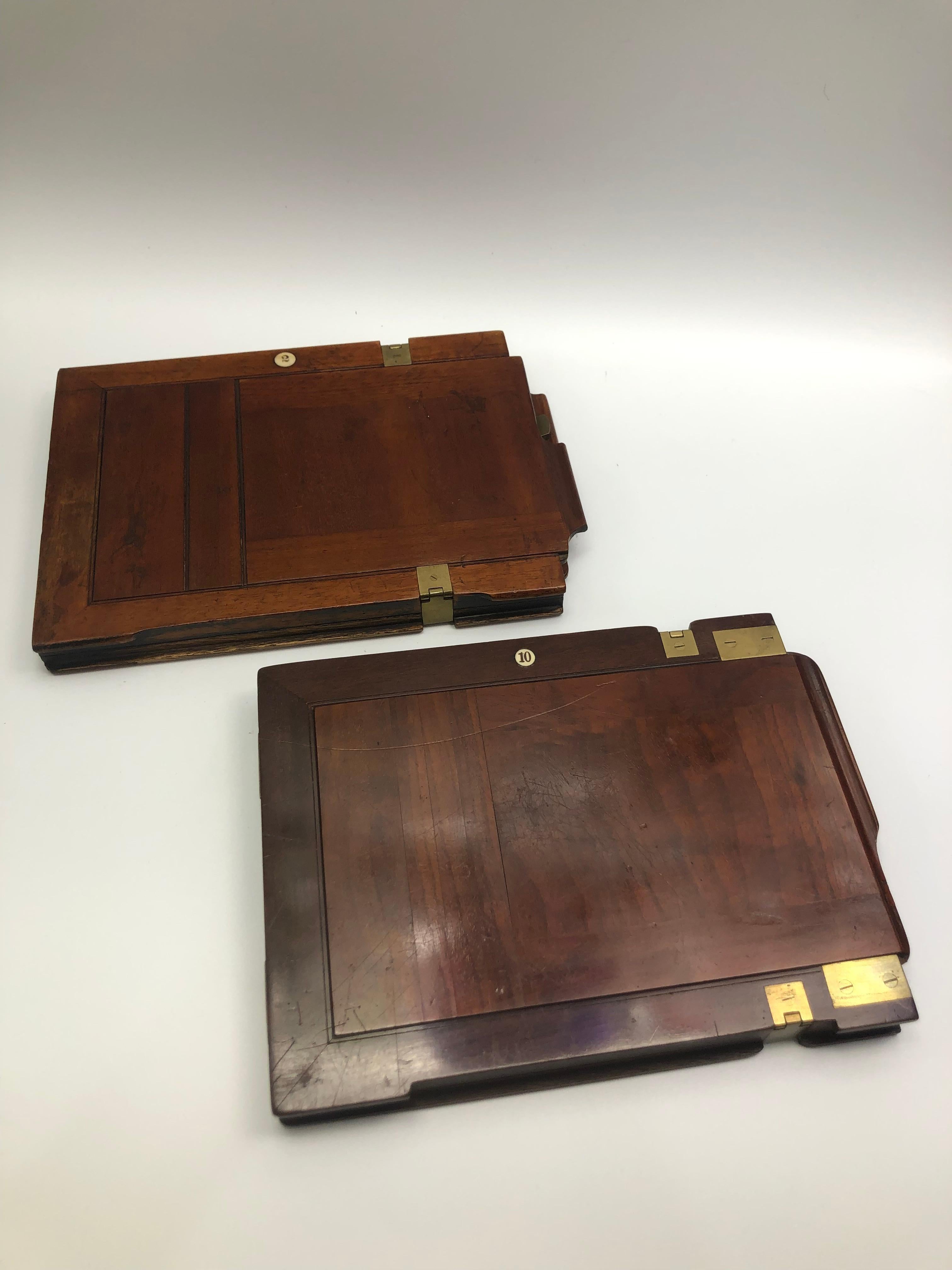 English 1880 Antique Mahogany Film Holders For Sale 5