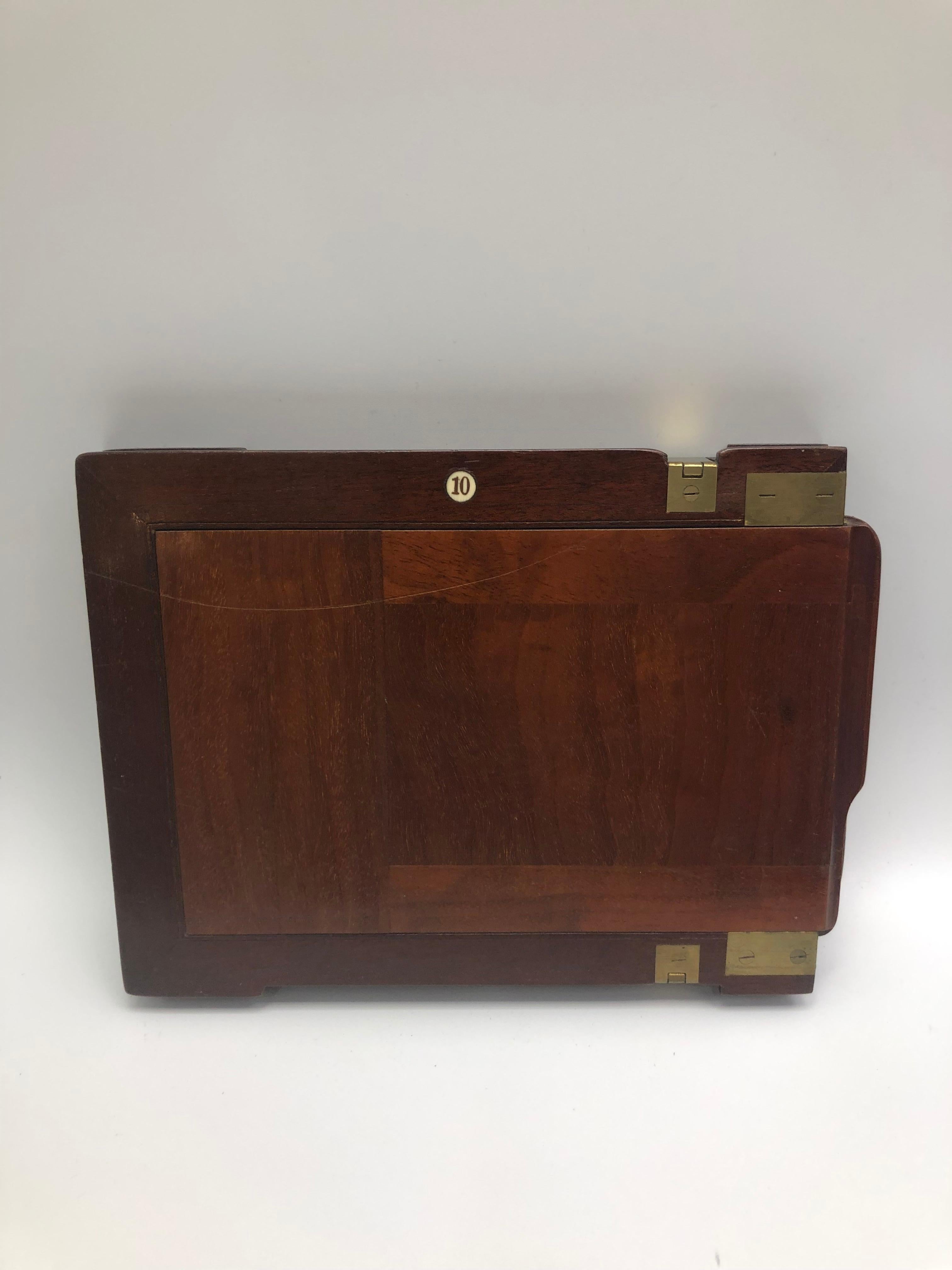 Brass English 1880 Antique Mahogany Film Holders For Sale
