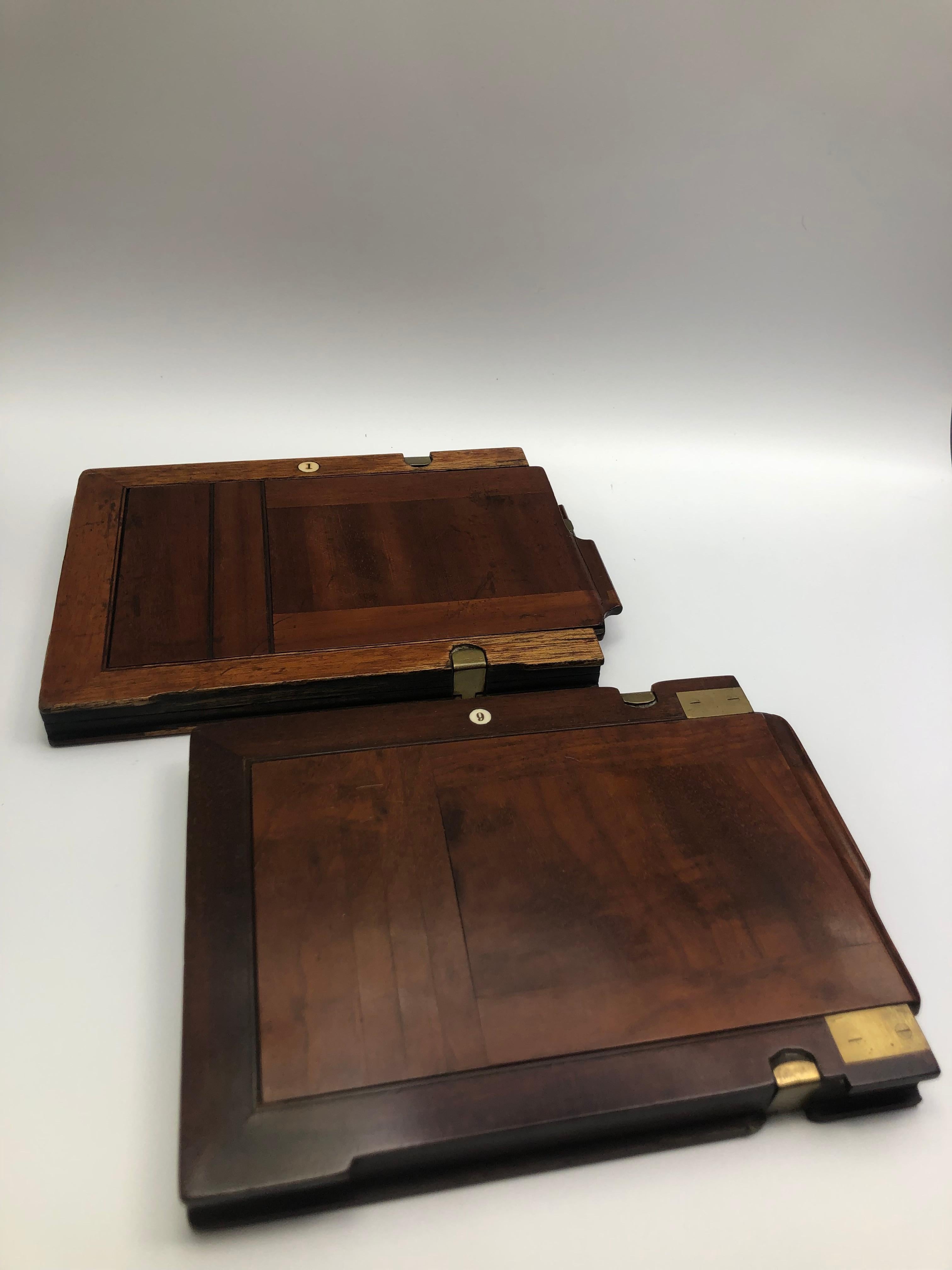 English 1880 Antique Mahogany Film Holders For Sale 3